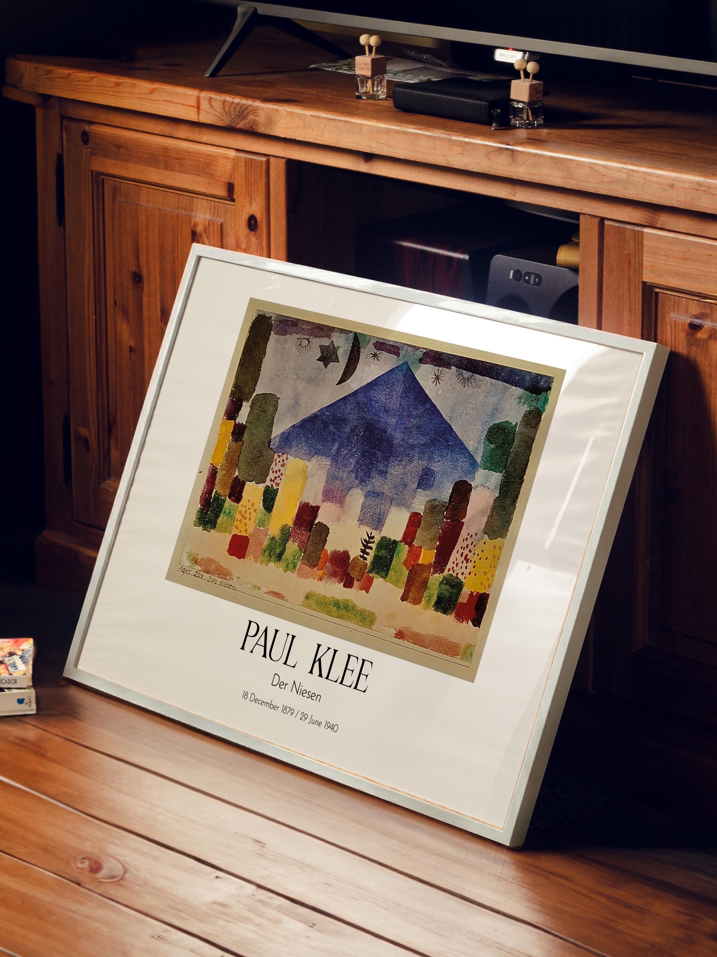 Paul Klee - Der Niesen, Beyaz Çerçeveli Tablo, Sanat Serisi NO:110126
