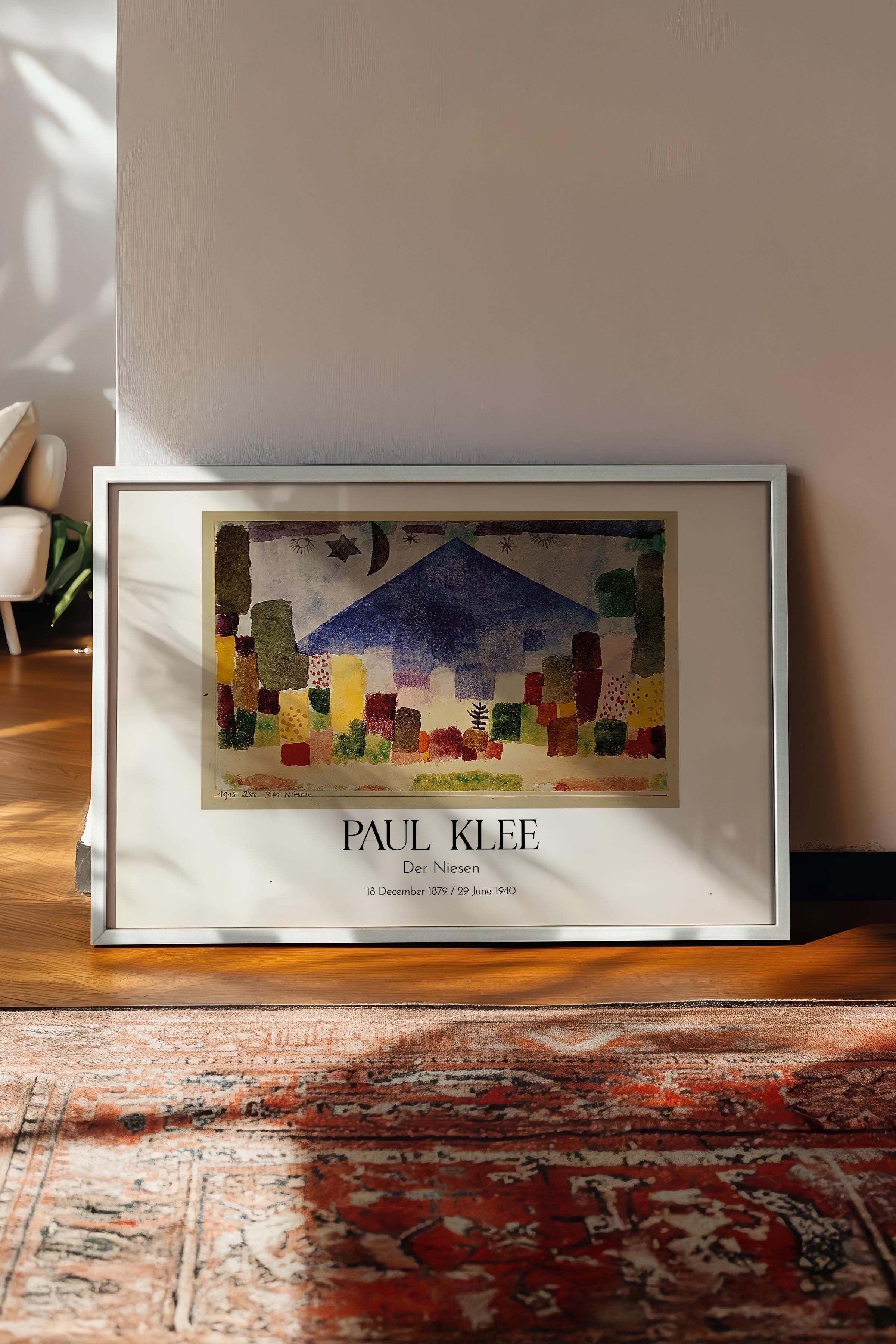 Paul Klee - Der Niesen, Beyaz Çerçeveli Tablo, Sanat Serisi NO:110126