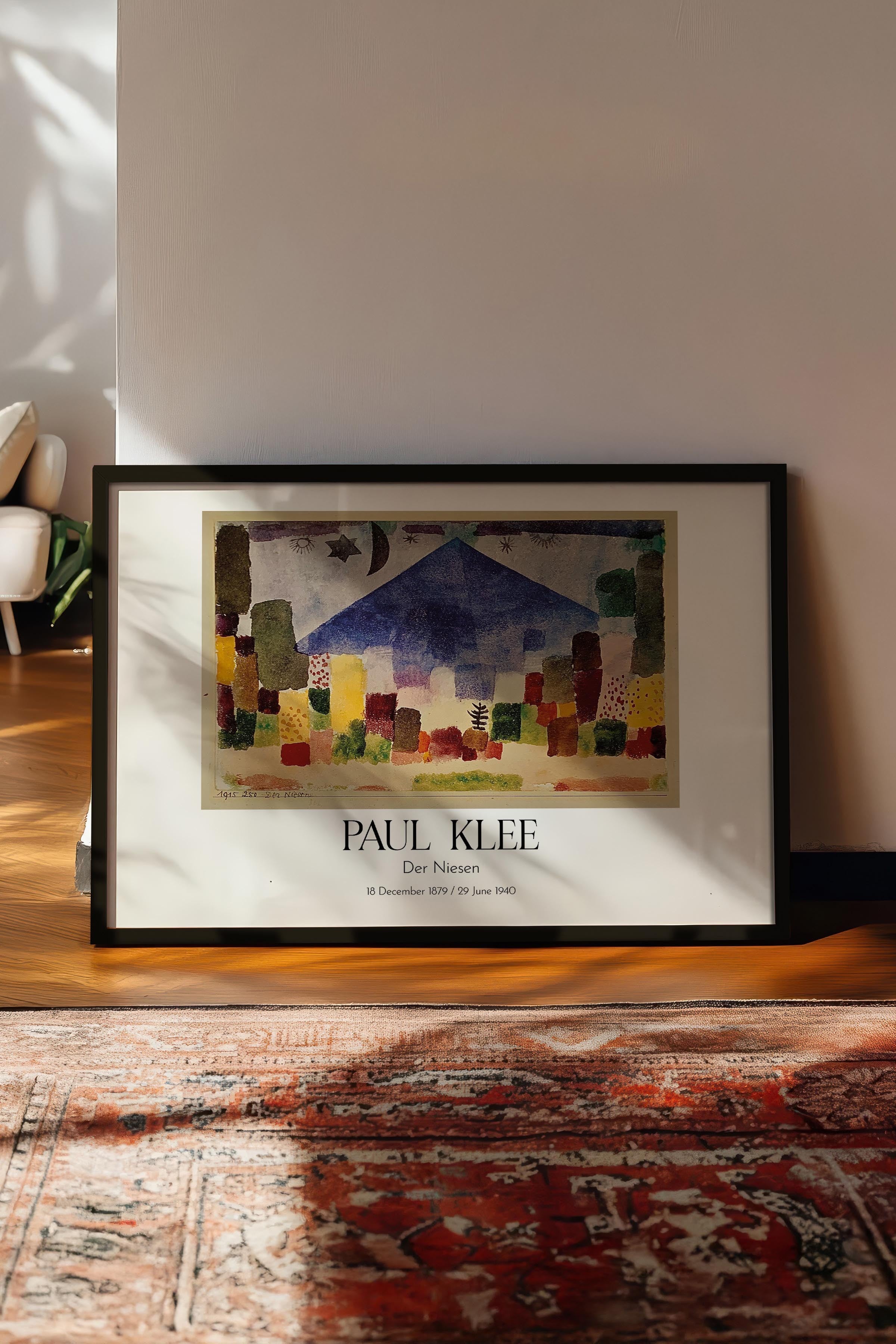 Paul Klee - Der Niesen, Siyah Çerçeveli Tablo, Sanat Serisi NO:110126