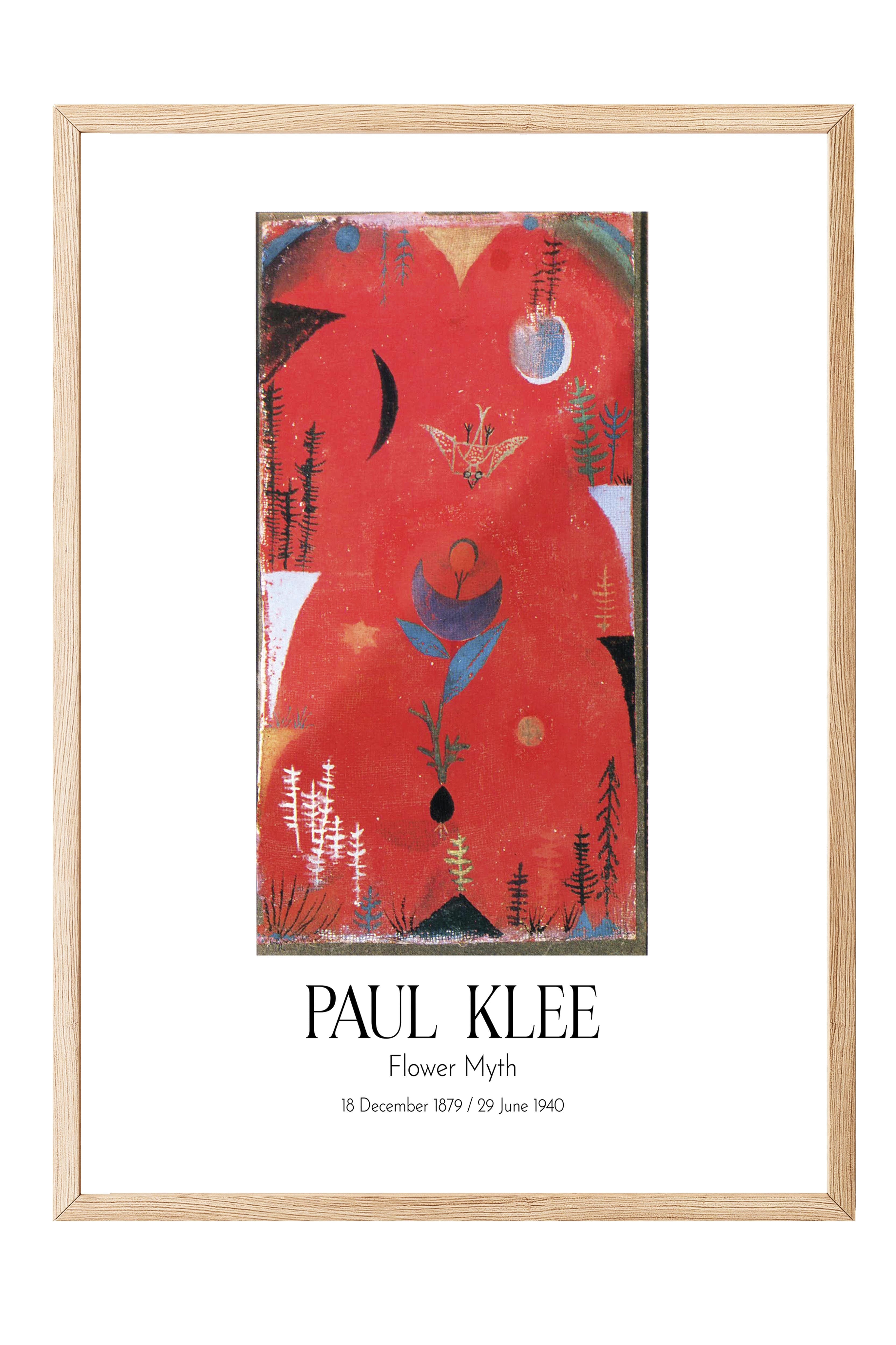 Paul Klee - Flower Myth, Ahşap Çerçeveli Tablo, Sanat Serisi NO:110112