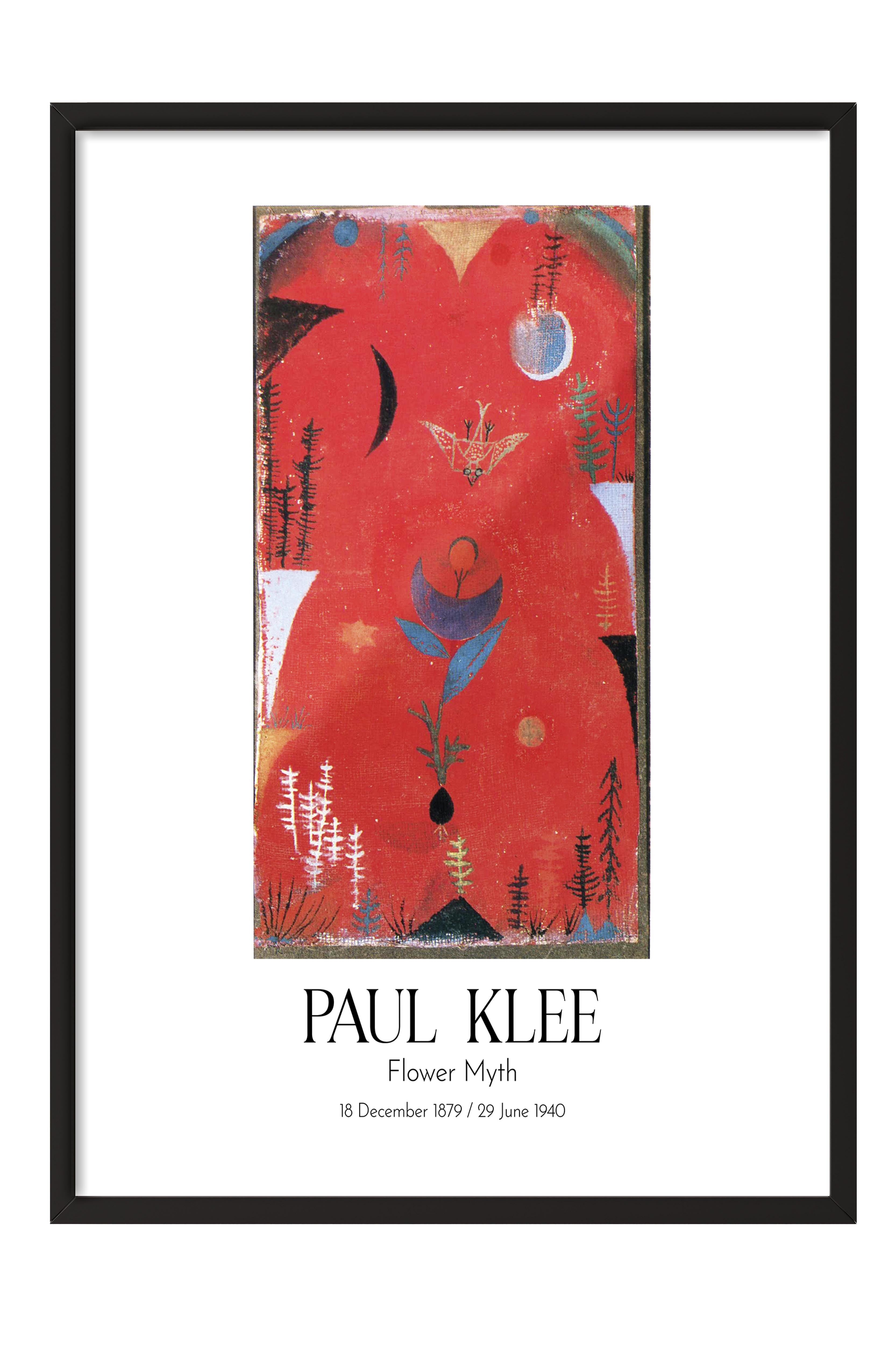 Paul Klee - Flower Myth, Siyah Çerçeveli Tablo, Sanat Serisi NO:110112