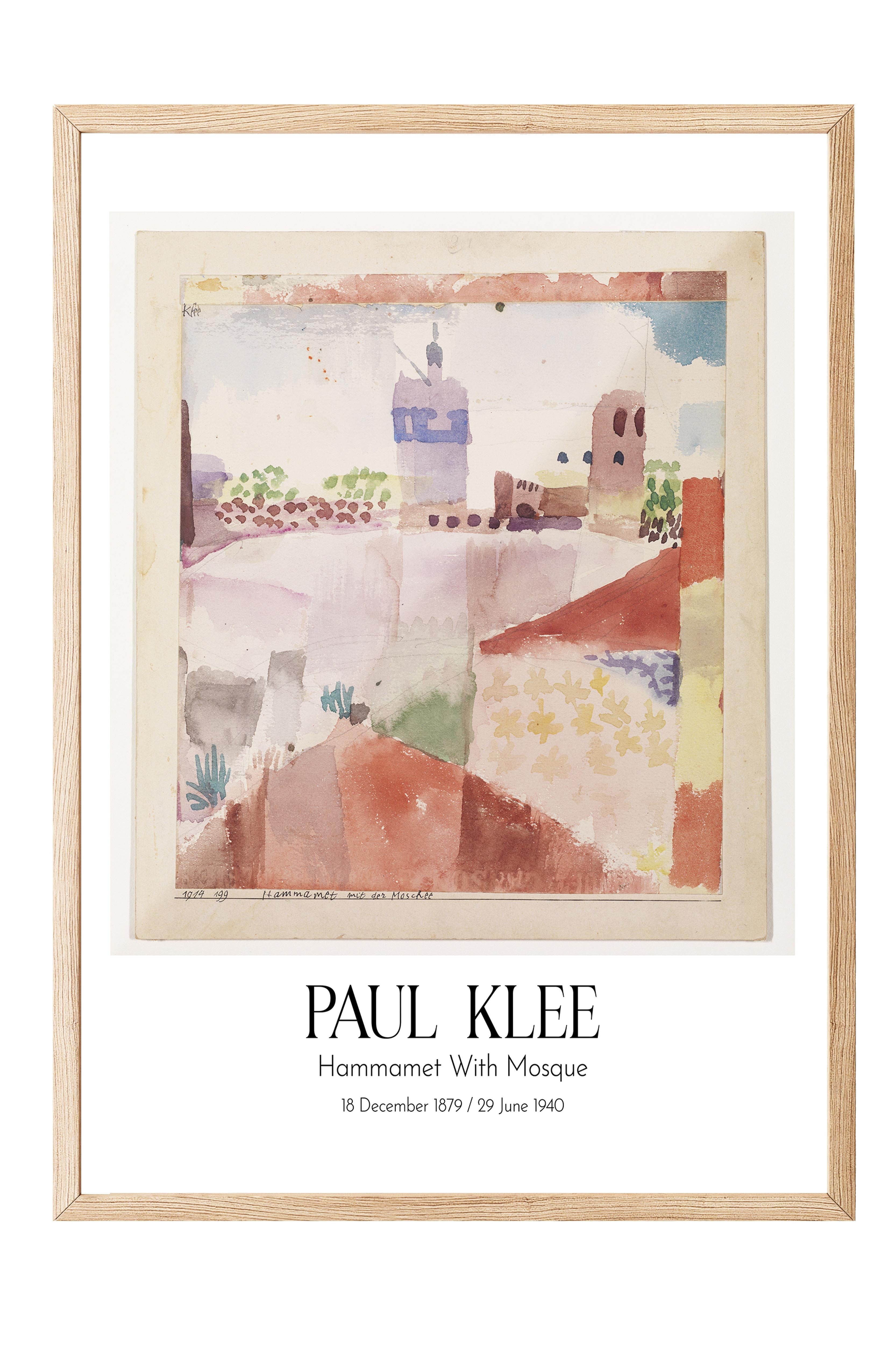 Paul Klee - Hammamet With Mosque, Ahşap Çerçeveli Tablo, Sanat Serisi NO:110114