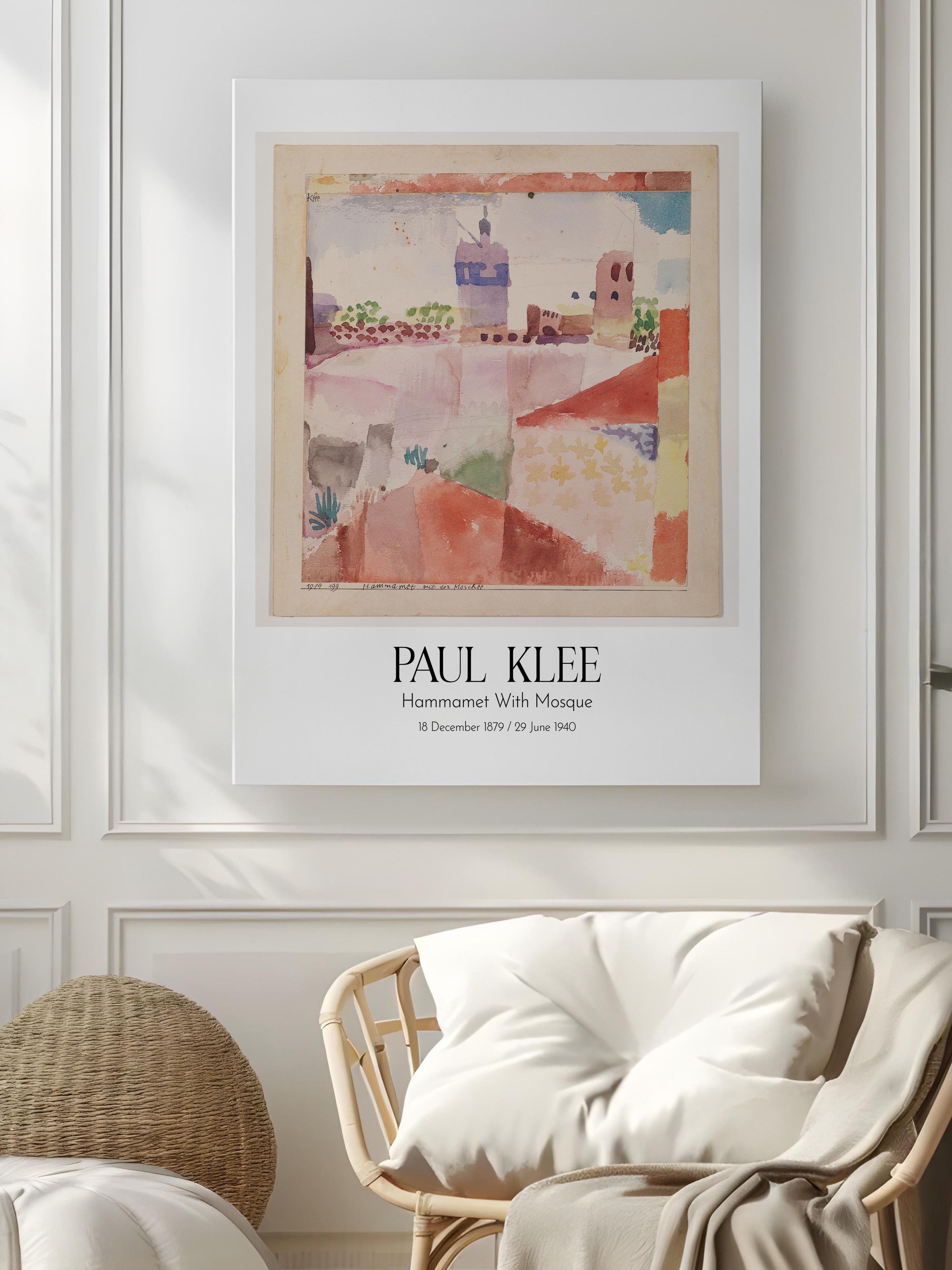 Paul Klee - Hammamet With Mosque, Kanvas Tablo, Sanat Serisi NO:110114