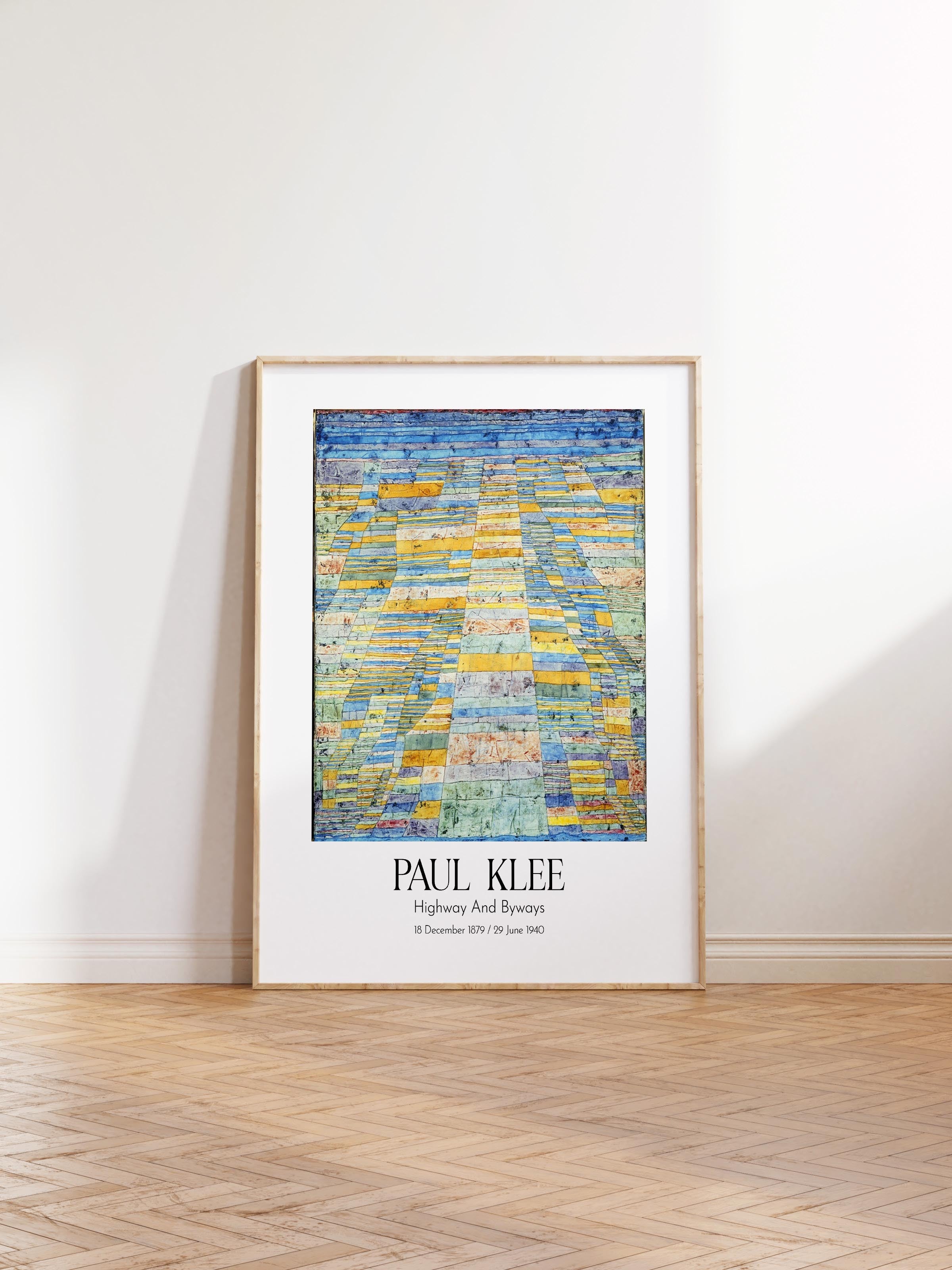 Paul Klee - Highway And Byways, Ahşap Çerçeveli Tablo, Sanat Serisi NO:110120