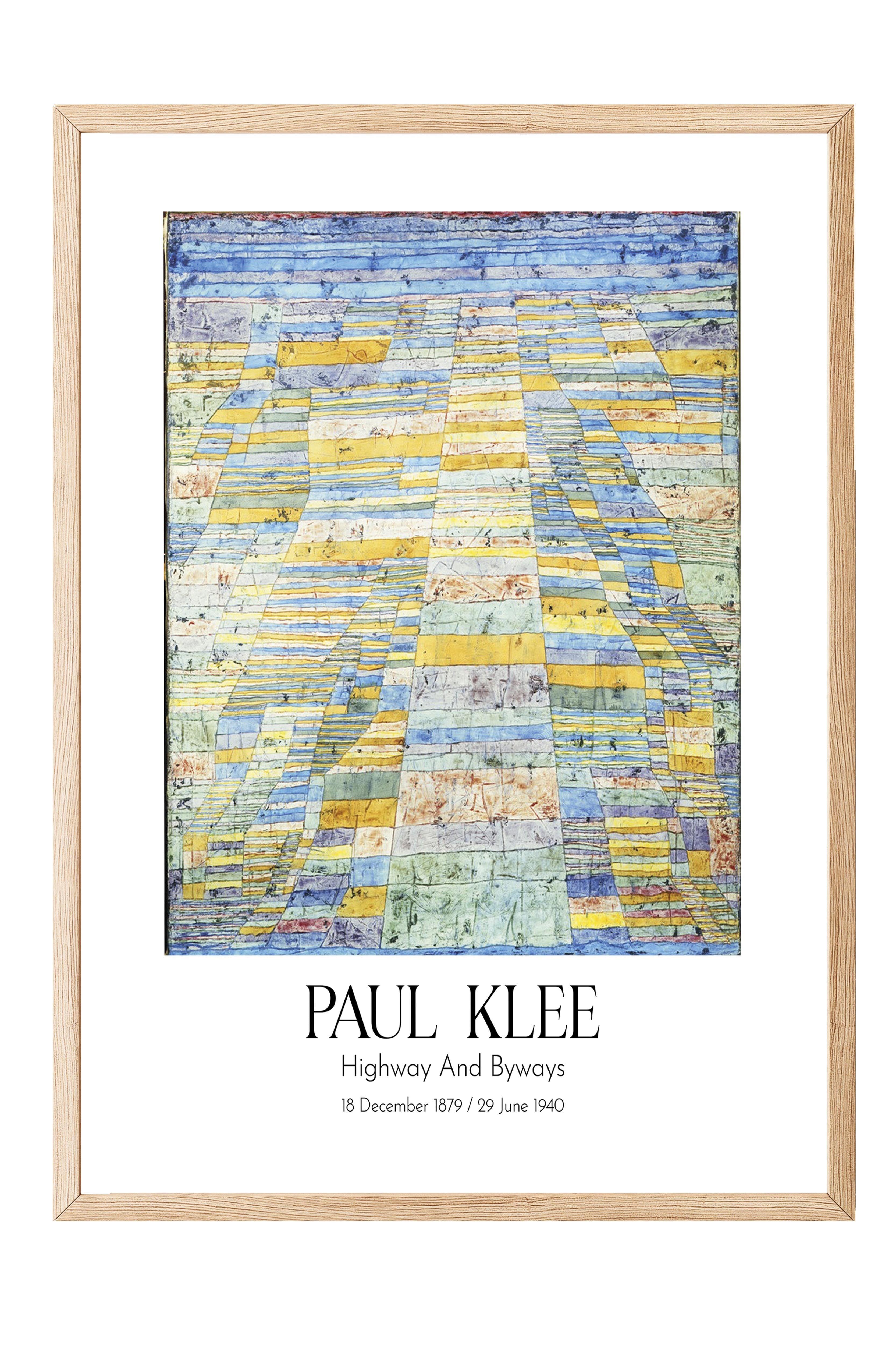 Paul Klee - Highway And Byways, Ahşap Çerçeveli Tablo, Sanat Serisi NO:110120