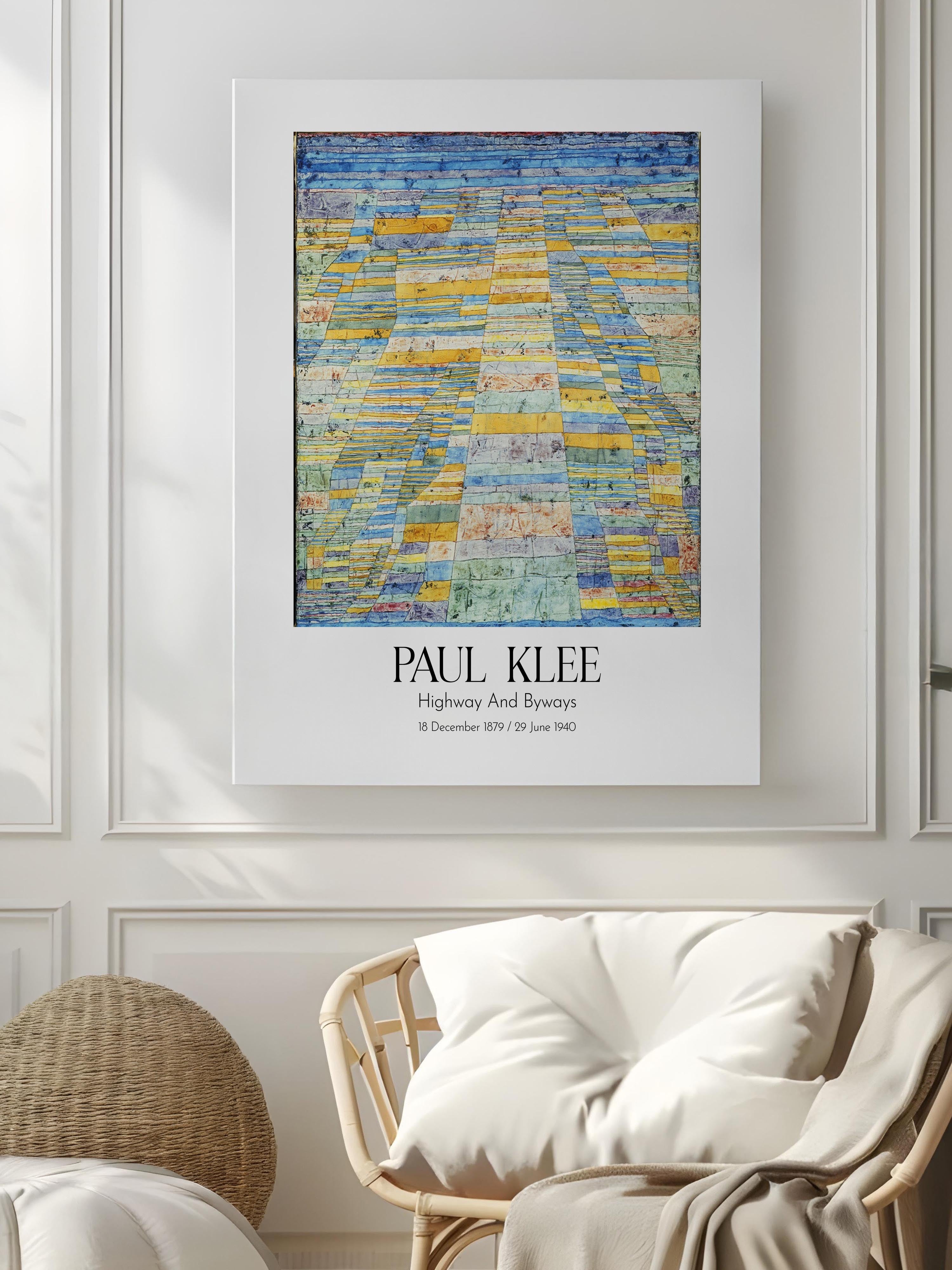 Paul Klee - Highway And Byways, Kanvas Tablo, Sanat Serisi NO:110120