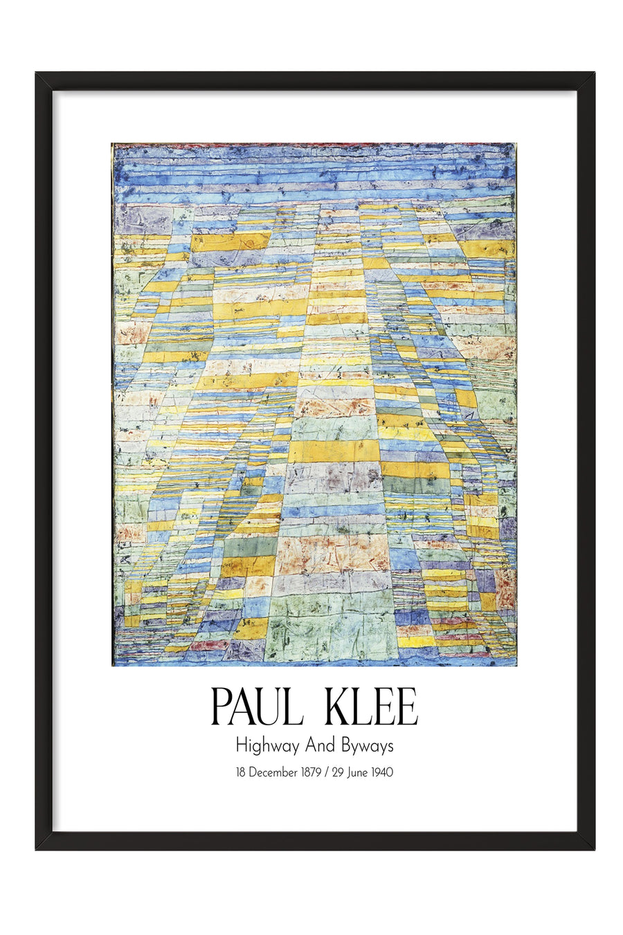 Paul Klee - Highway And Byways, Siyah Çerçeveli Tablo, Sanat Serisi NO:110120