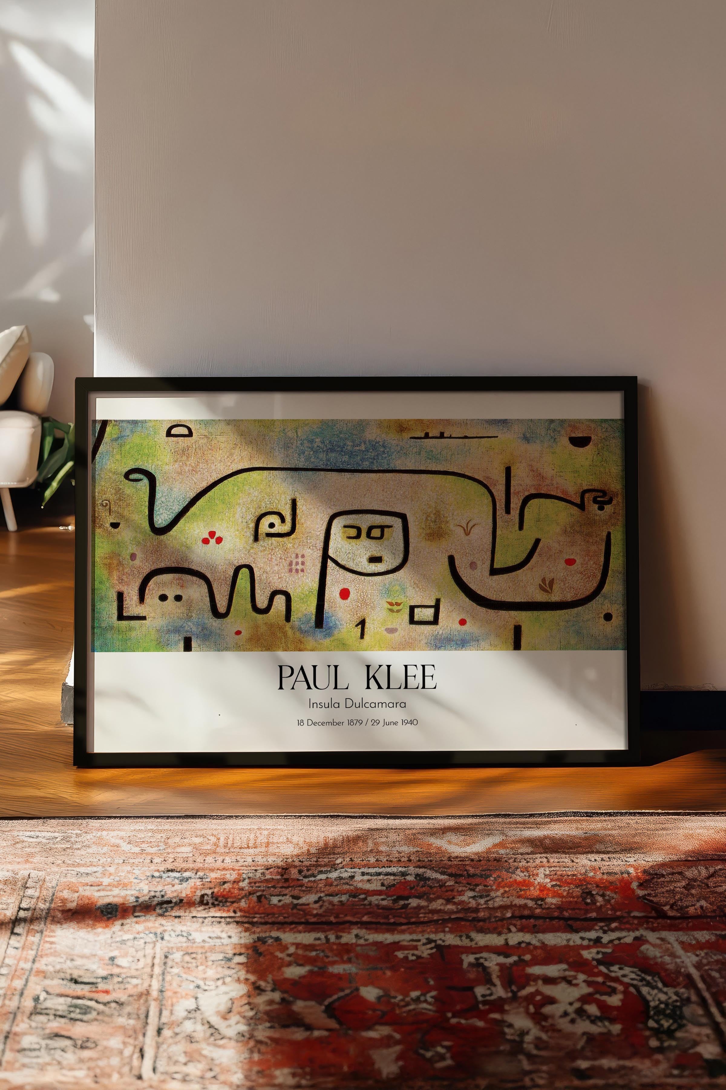 Paul Klee - Insula Dulcamara, Siyah Çerçeveli Tablo, Sanat Serisi NO:110134
