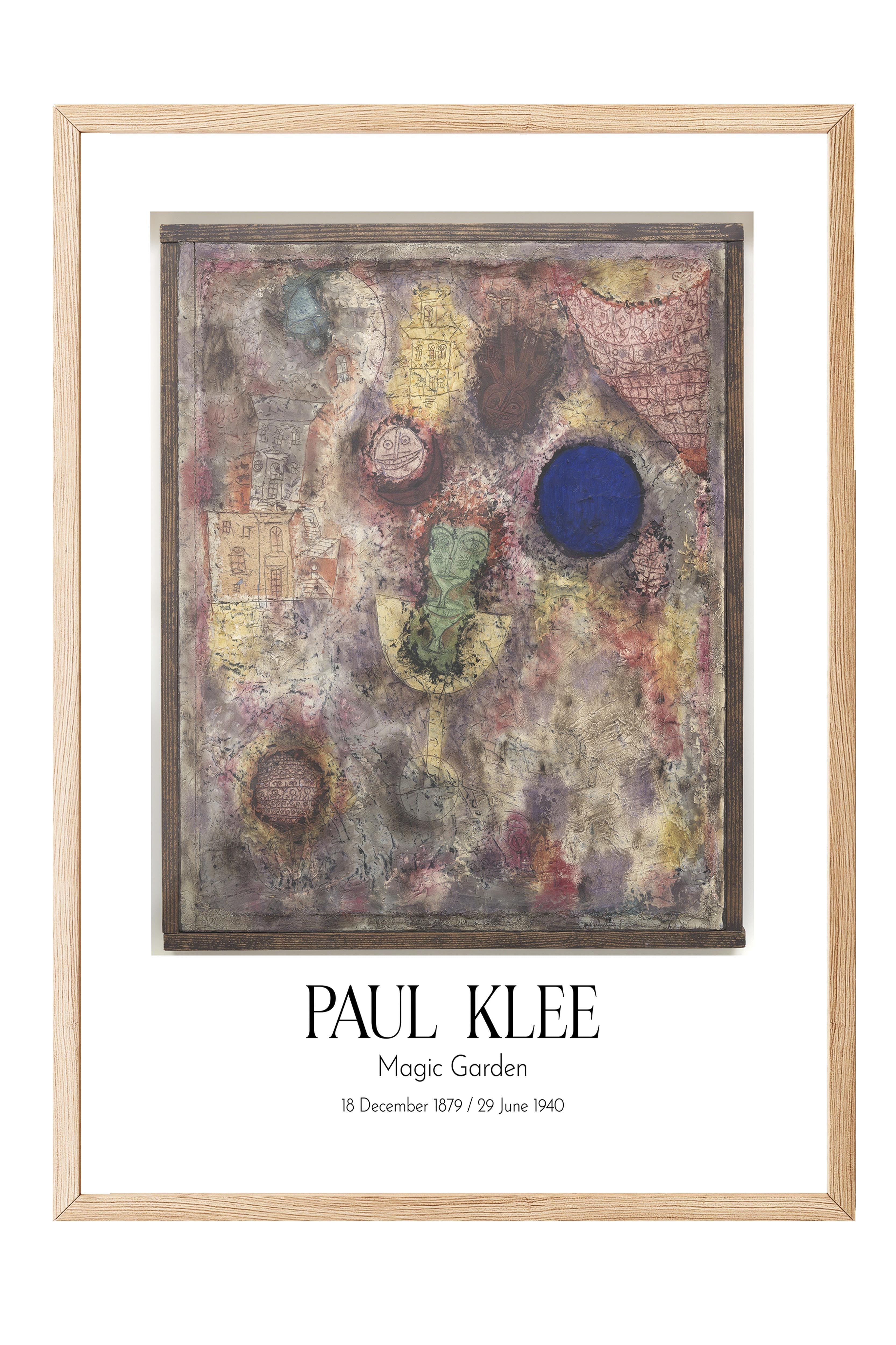Paul Klee - Magic Garden, Ahşap Çerçeveli Tablo, Sanat Serisi NO:110115