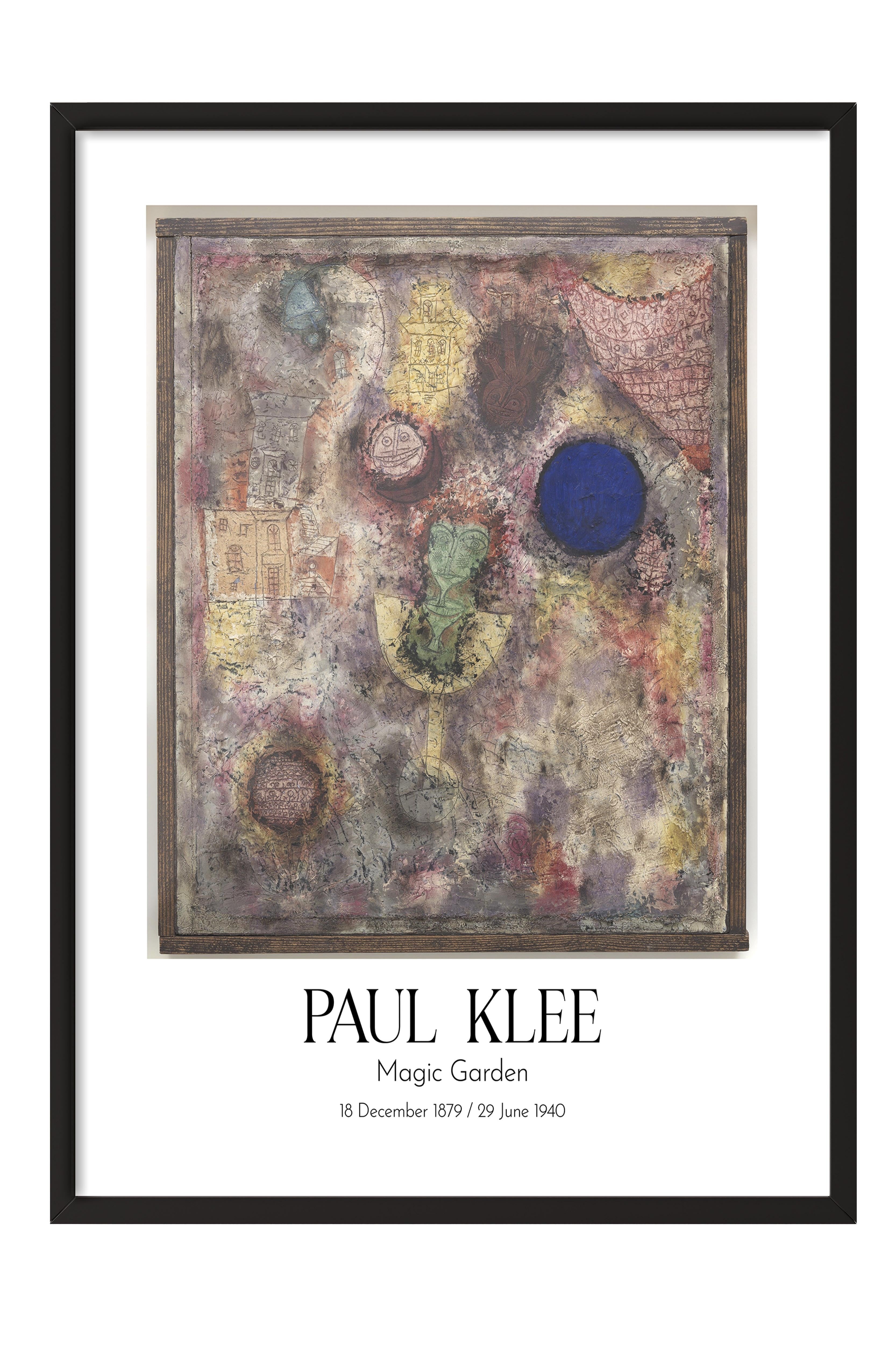 Paul Klee - Magic Garden, Siyah Çerçeveli Tablo, Sanat Serisi NO:110115