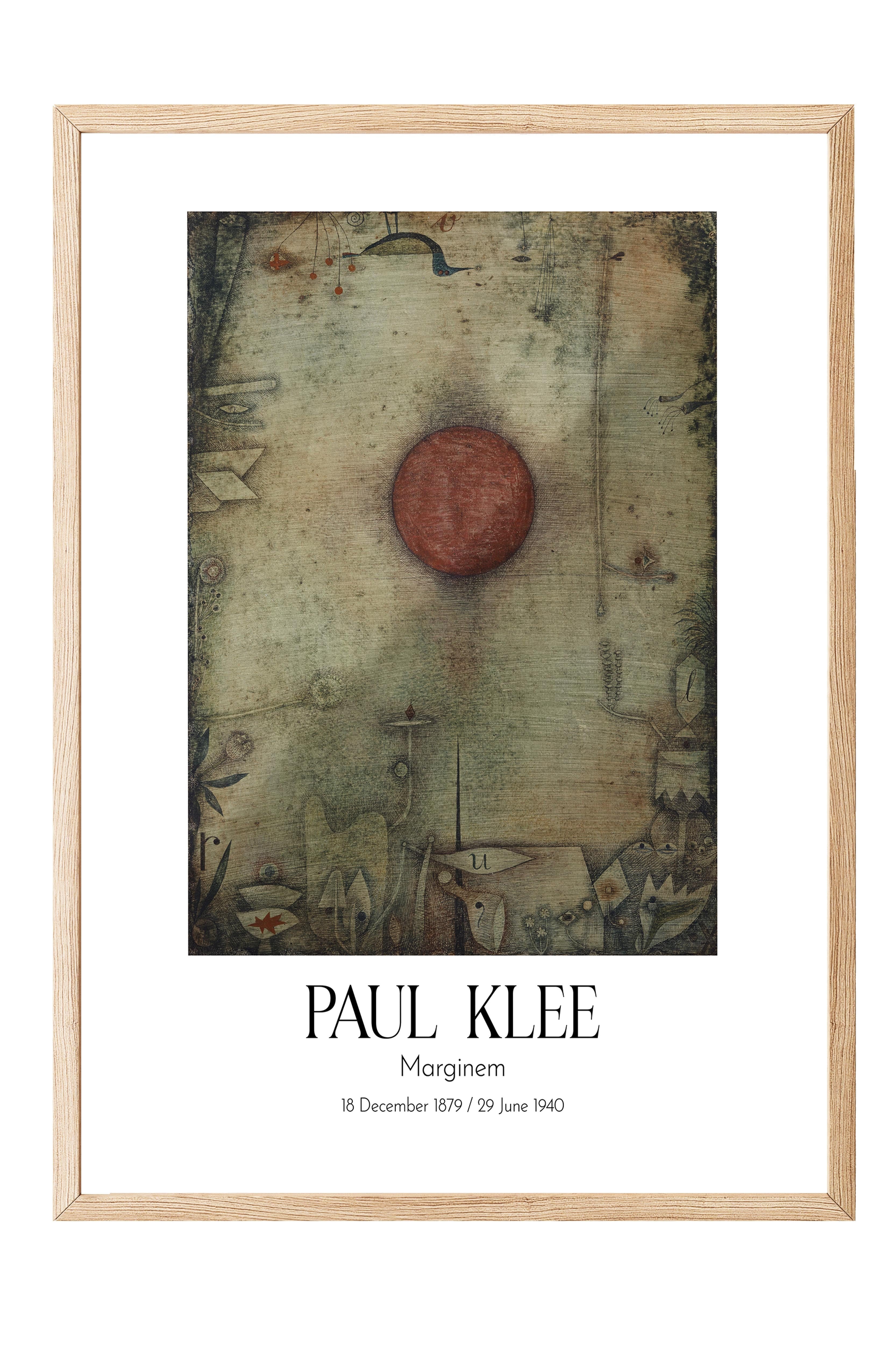Paul Klee - Marginem, Ahşap Çerçeveli Tablo, Sanat Serisi NO:110121