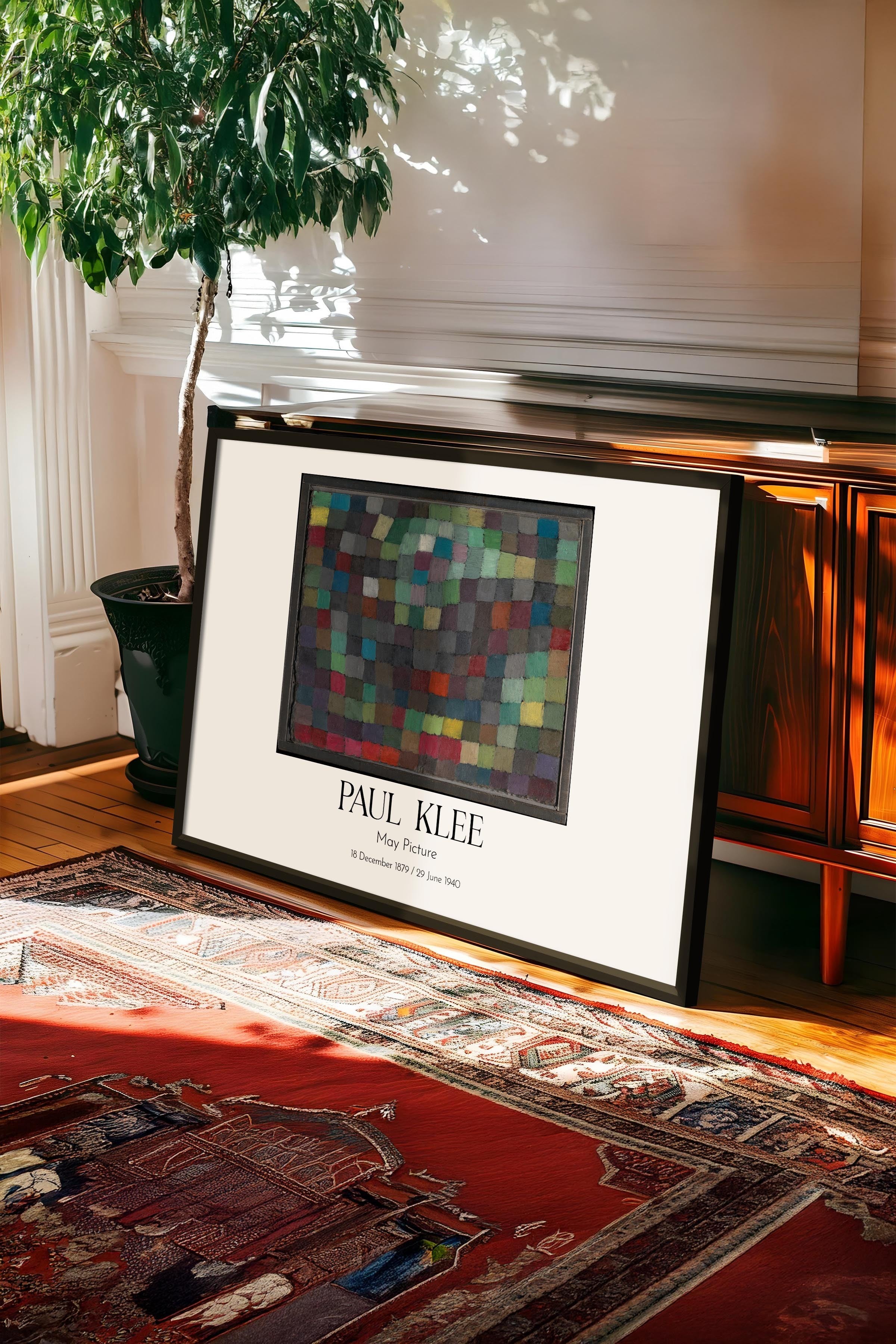 Paul Klee - May Picture, Siyah Çerçeveli Tablo, Sanat Serisi NO:110128