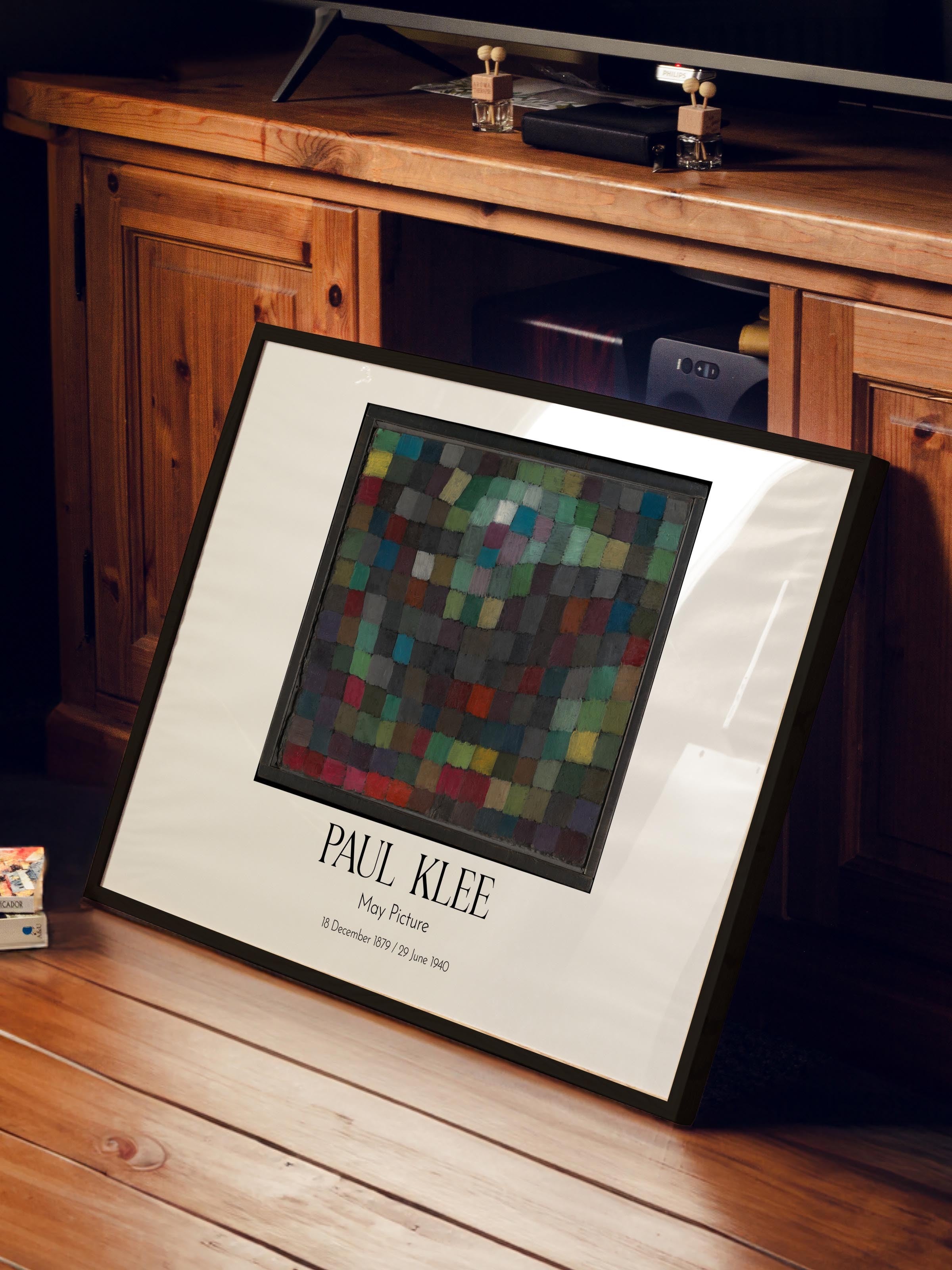 Paul Klee - May Picture, Siyah Çerçeveli Tablo, Sanat Serisi NO:110128