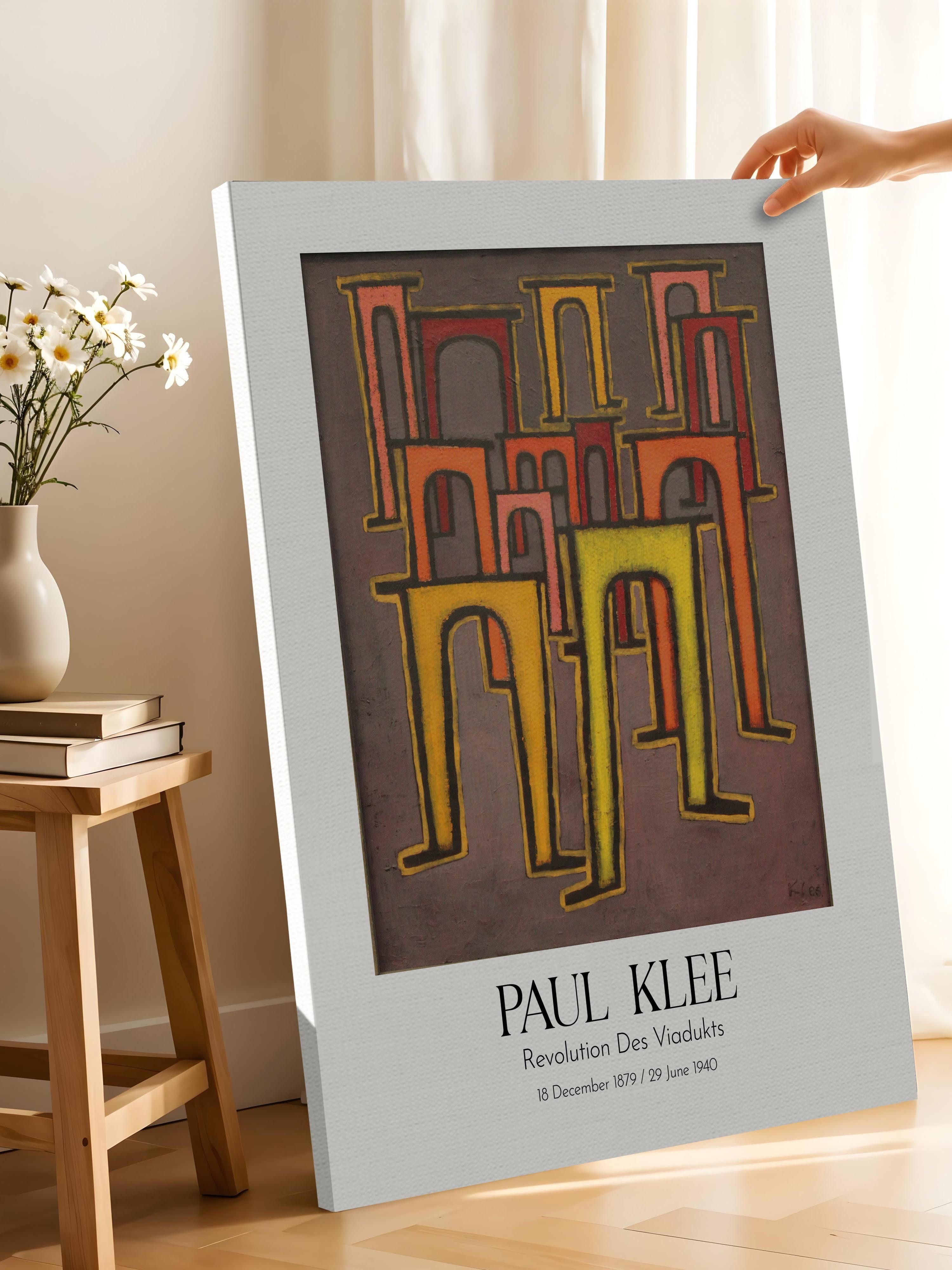 Paul Klee - Revolution Des Viadukts, Kanvas Tablo, Sanat Serisi NO:110116