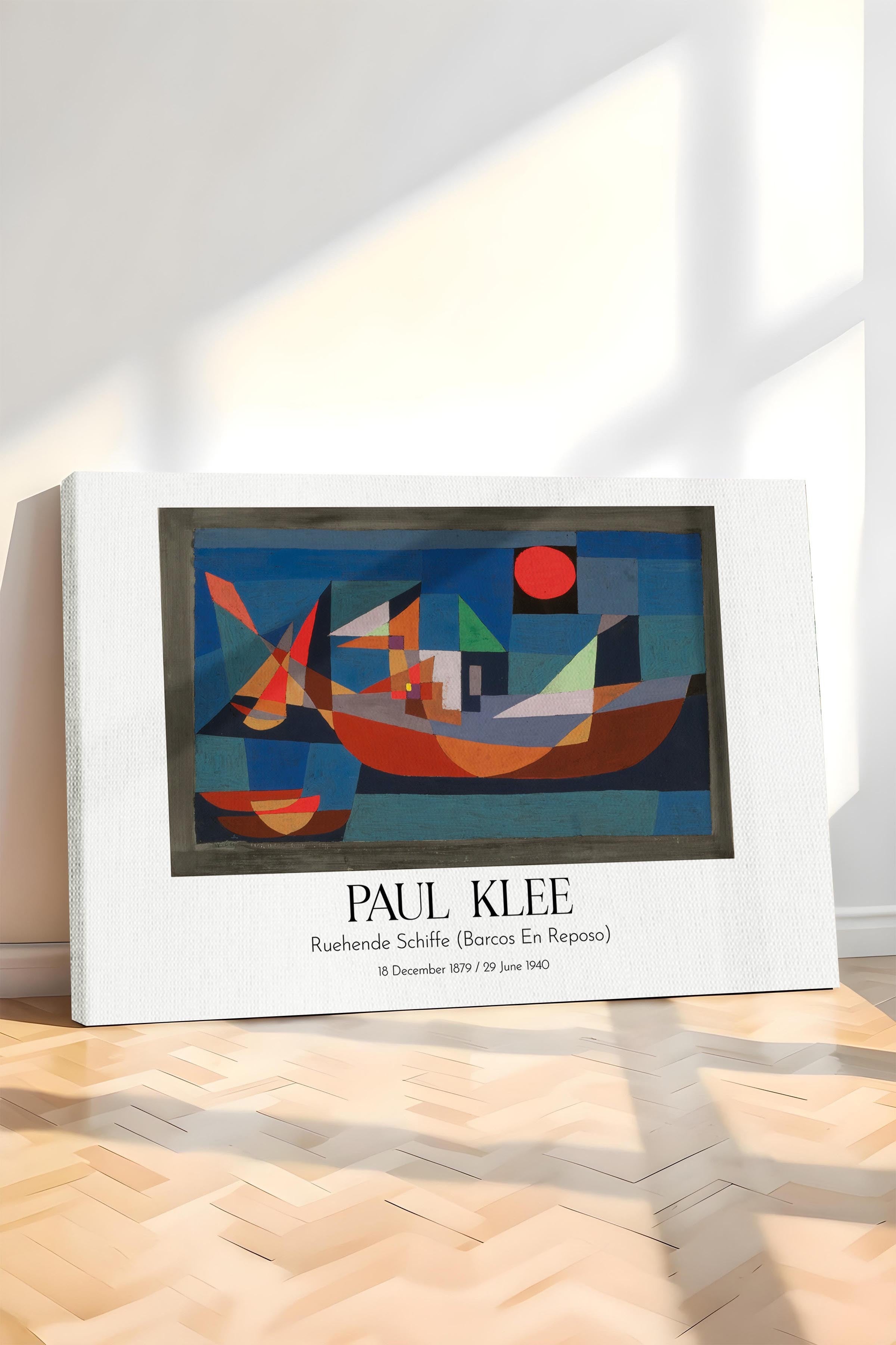 Paul Klee - Ruehende Schiffe (Barcos En Reposo), Kanvas Tablo, Sanat Serisi NO:110130
