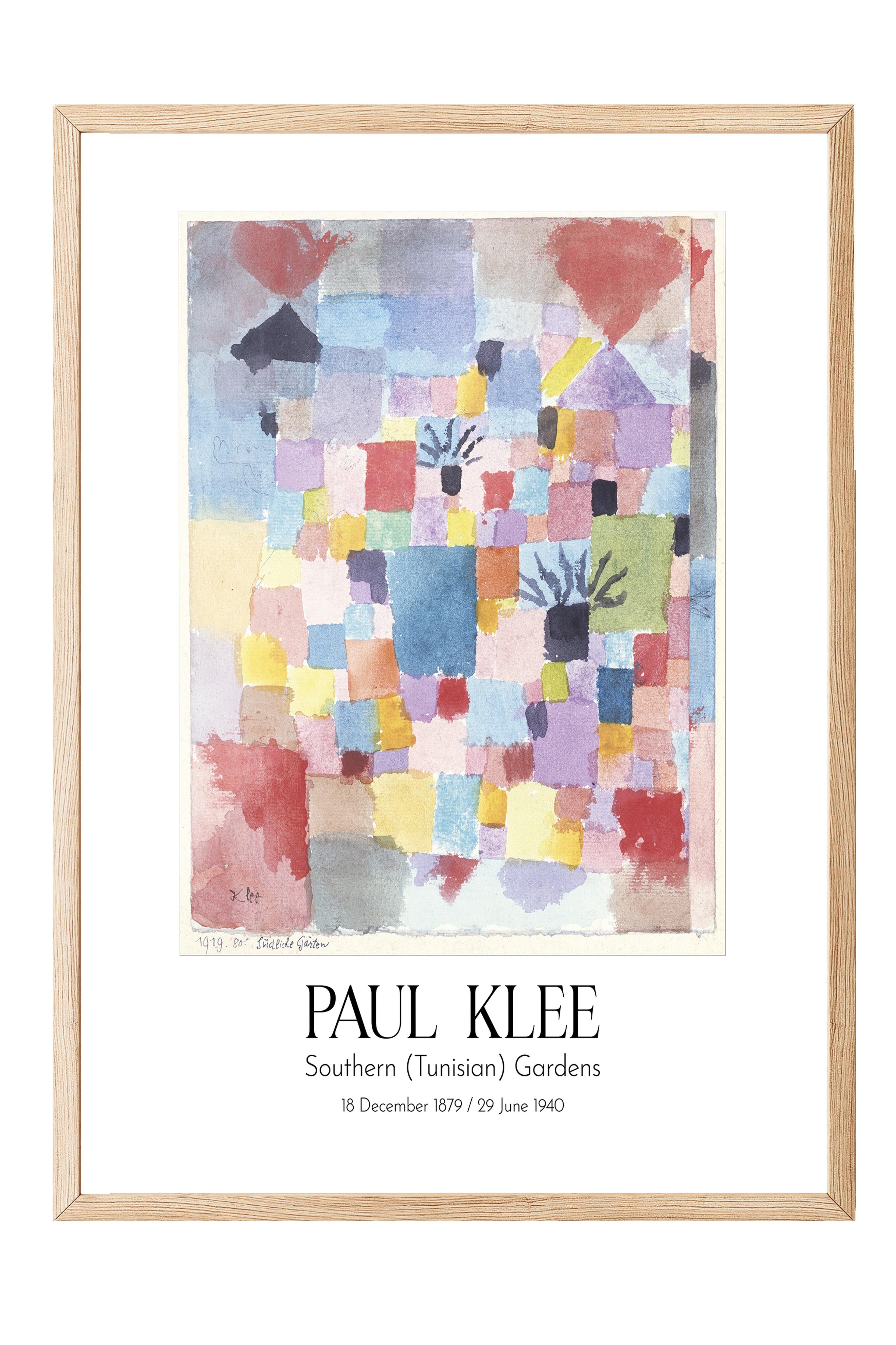 Paul Klee - Southern (Tunisian) Gardens, Ahşap Çerçeveli Tablo, Sanat Serisi NO:110117