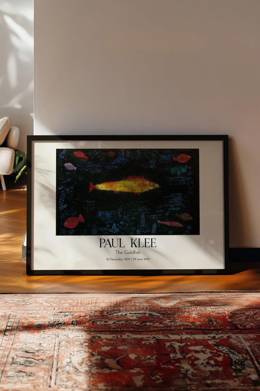 Paul Klee - The Goldfish, Siyah Çerçeveli Tablo, Sanat Serisi NO:110131