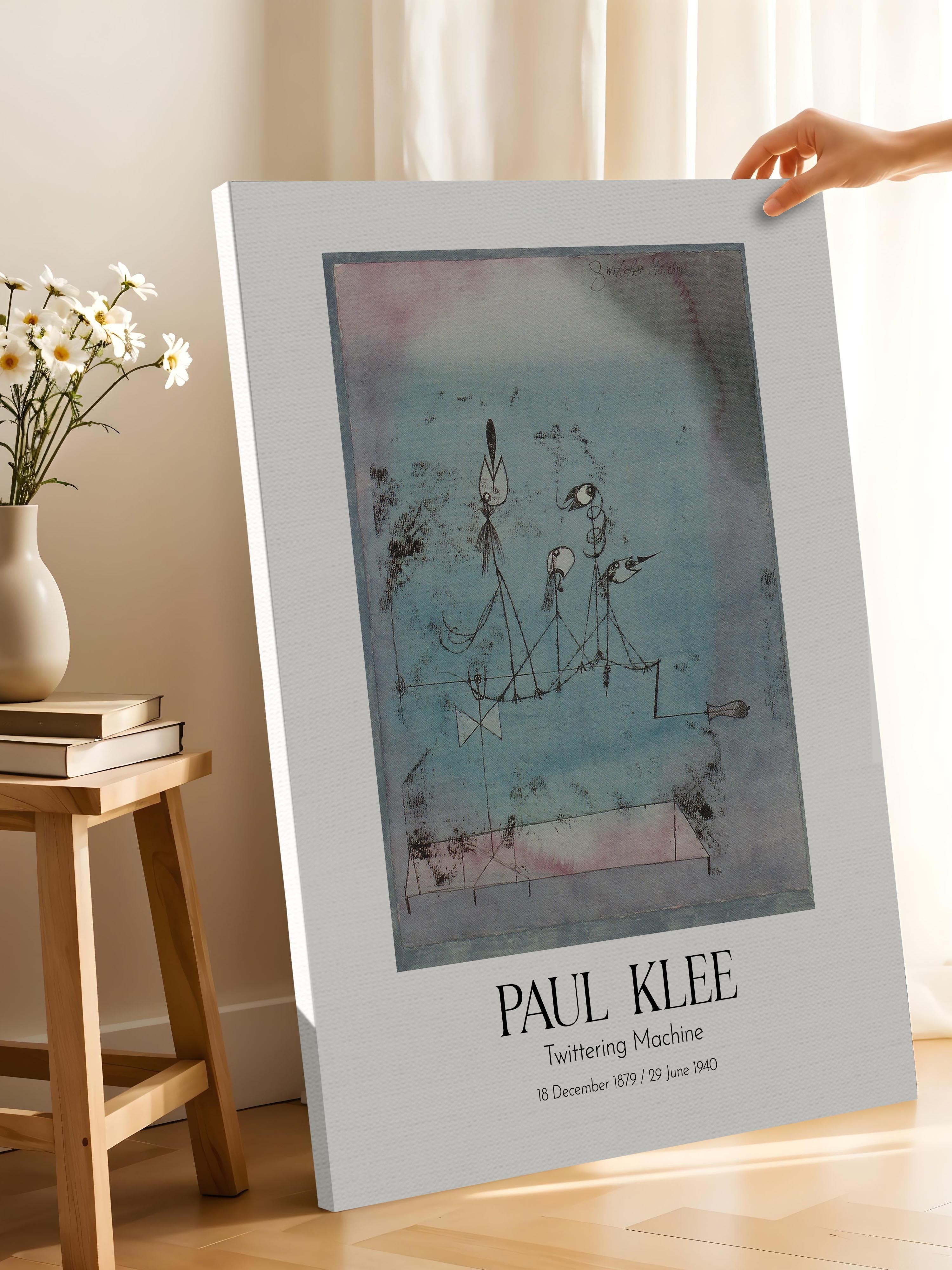 Paul Klee - Twittering Machine, Kanvas Tablo, Sanat Serisi NO:110109