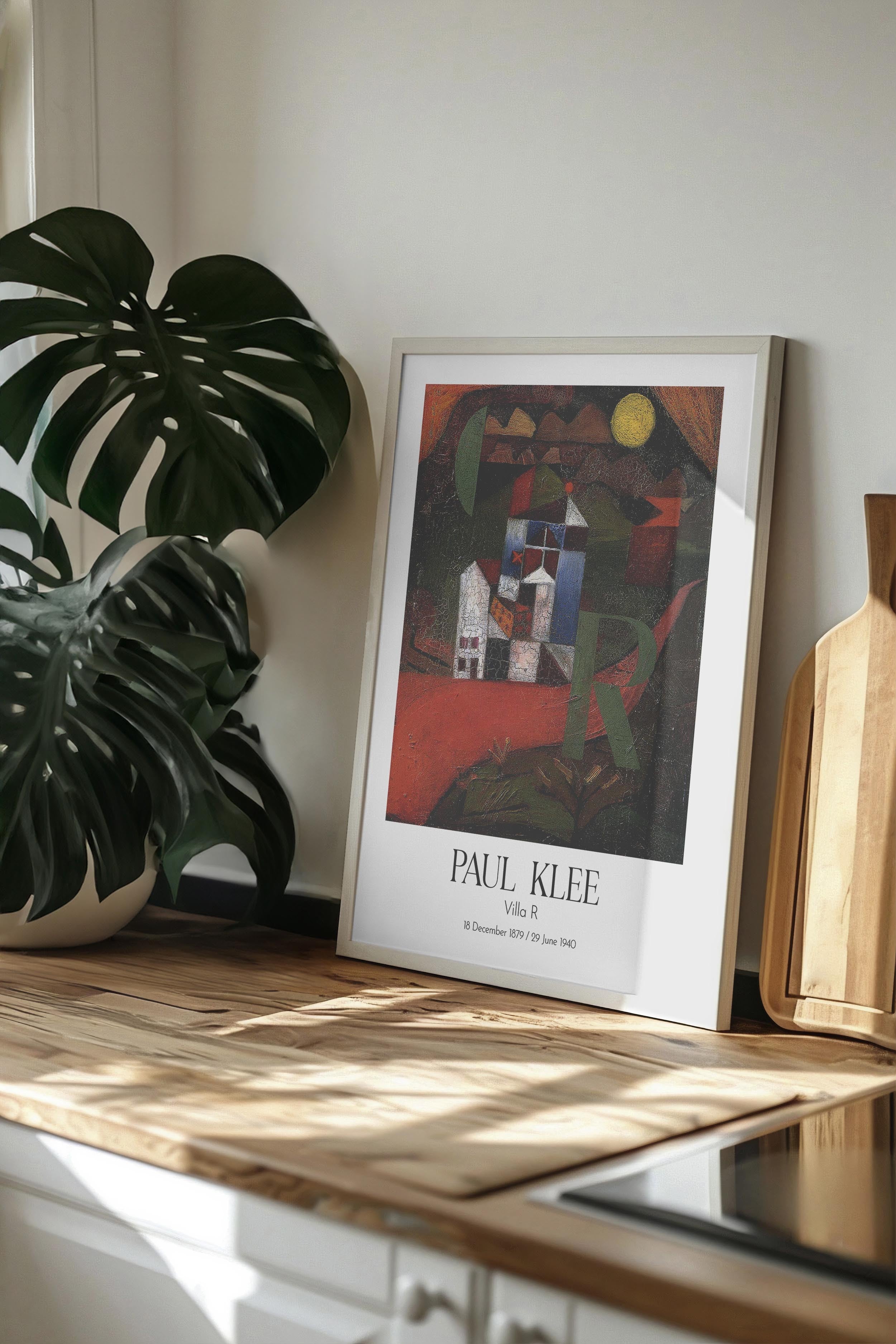 Paul Klee - Villa R, Beyaz Çerçeveli Tablo, Sanat Serisi NO:110118