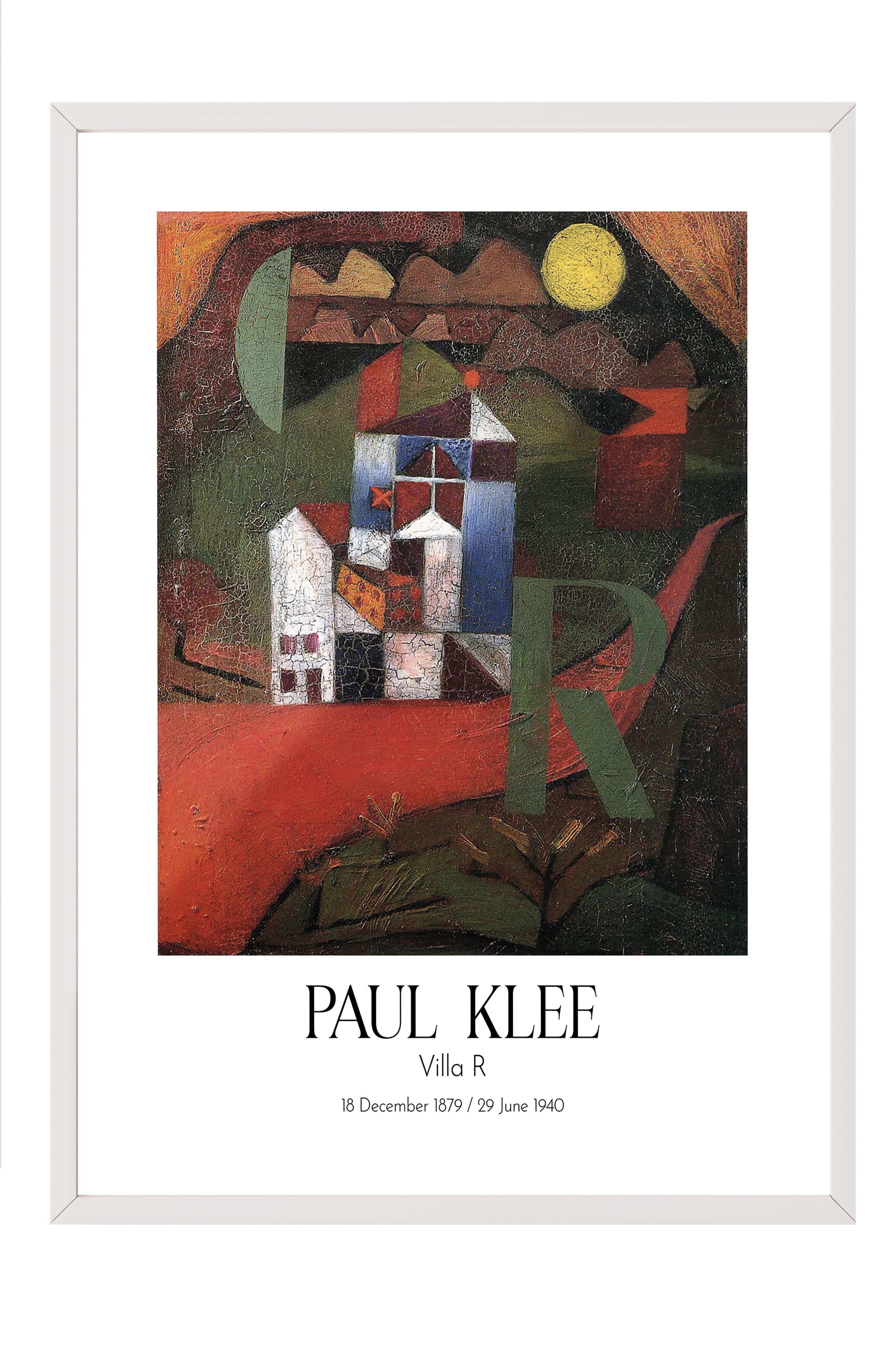 Paul Klee - Villa R, Beyaz Çerçeveli Tablo, Sanat Serisi NO:110118