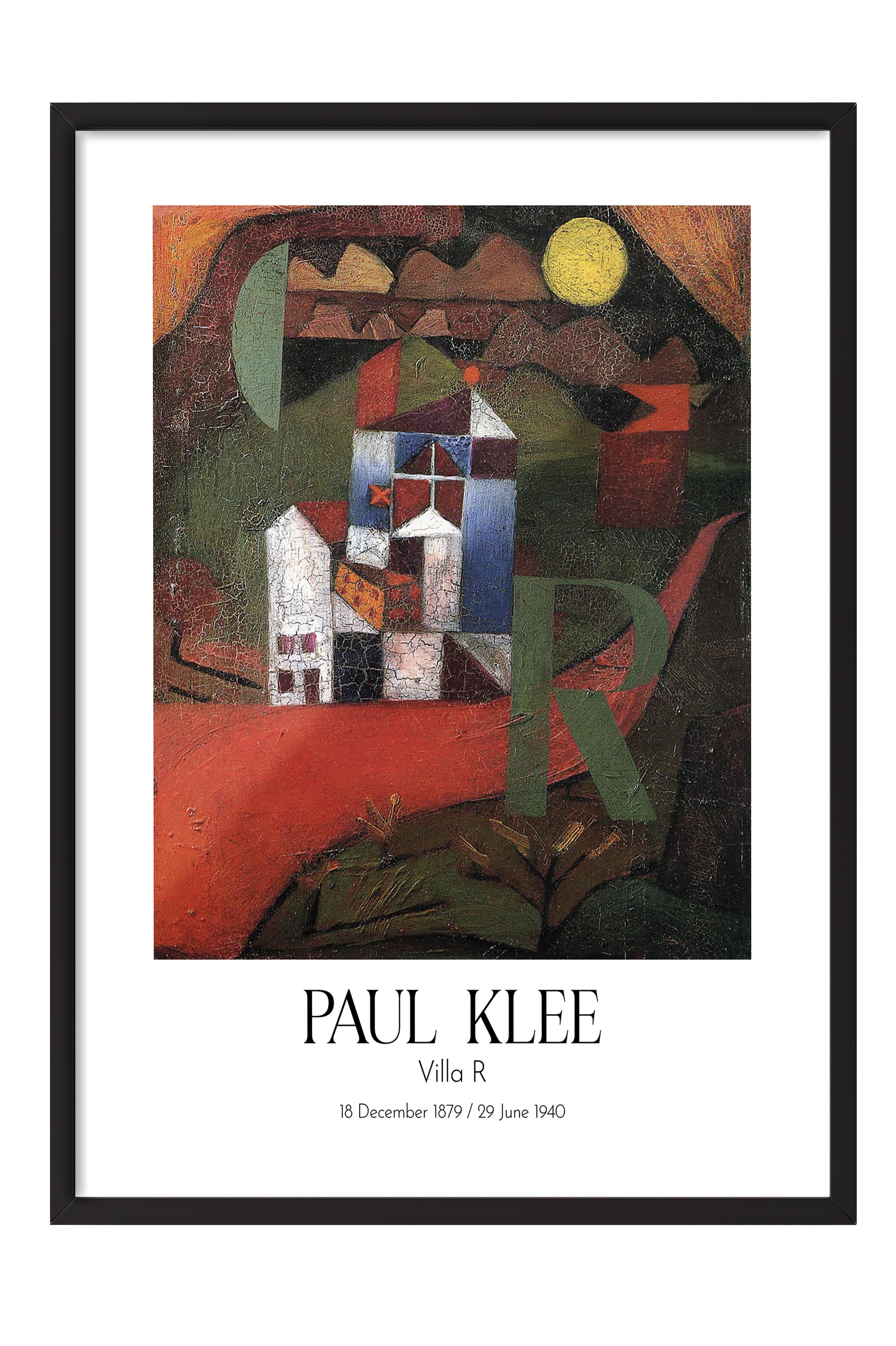 Paul Klee - Villa R, Siyah Çerçeveli Tablo, Sanat Serisi NO:110118