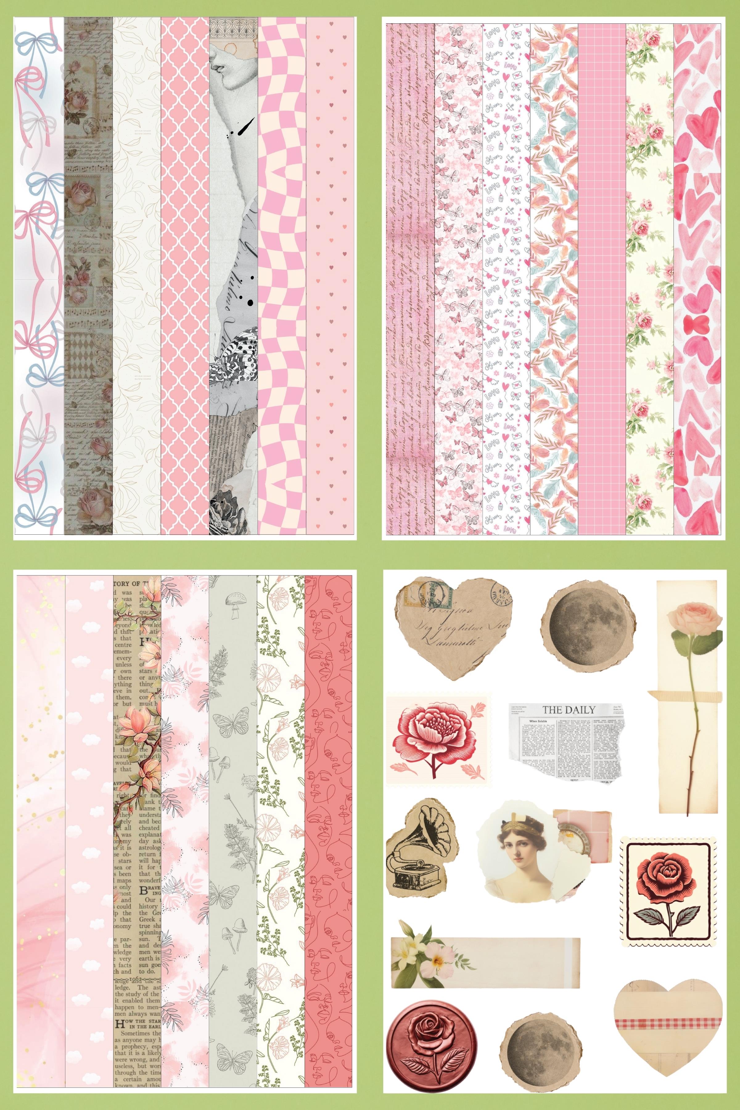 Pembe JournalEtiket Seti, 40 Adet Renkli Etiket, Sticker Book, Sticker Defteri, Bullet Journal, Günlük