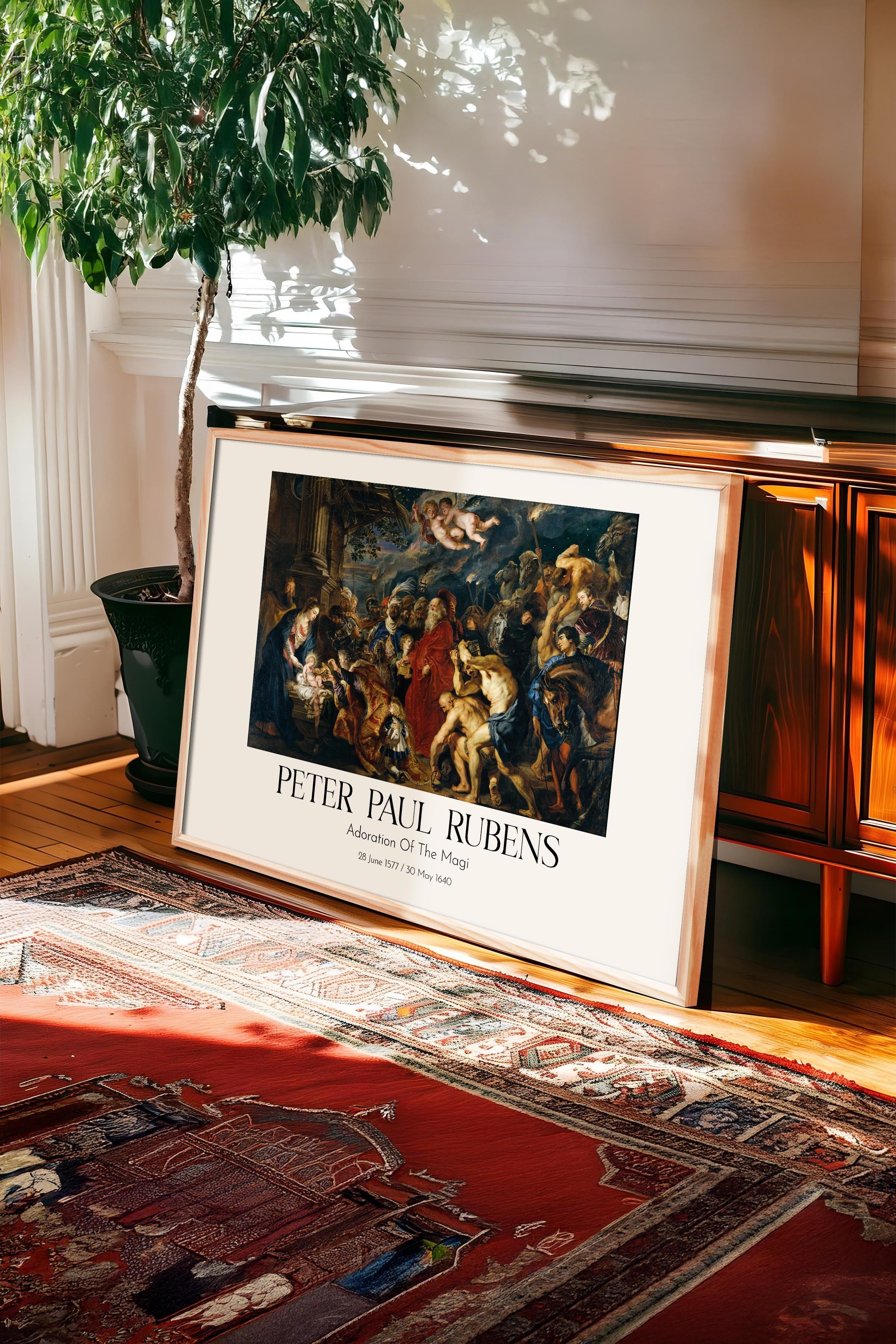 Peter Paul Rubens - Adoration Of The Magi, Ahşap Çerçeveli Tablo, Sanat Serisi NO:112342