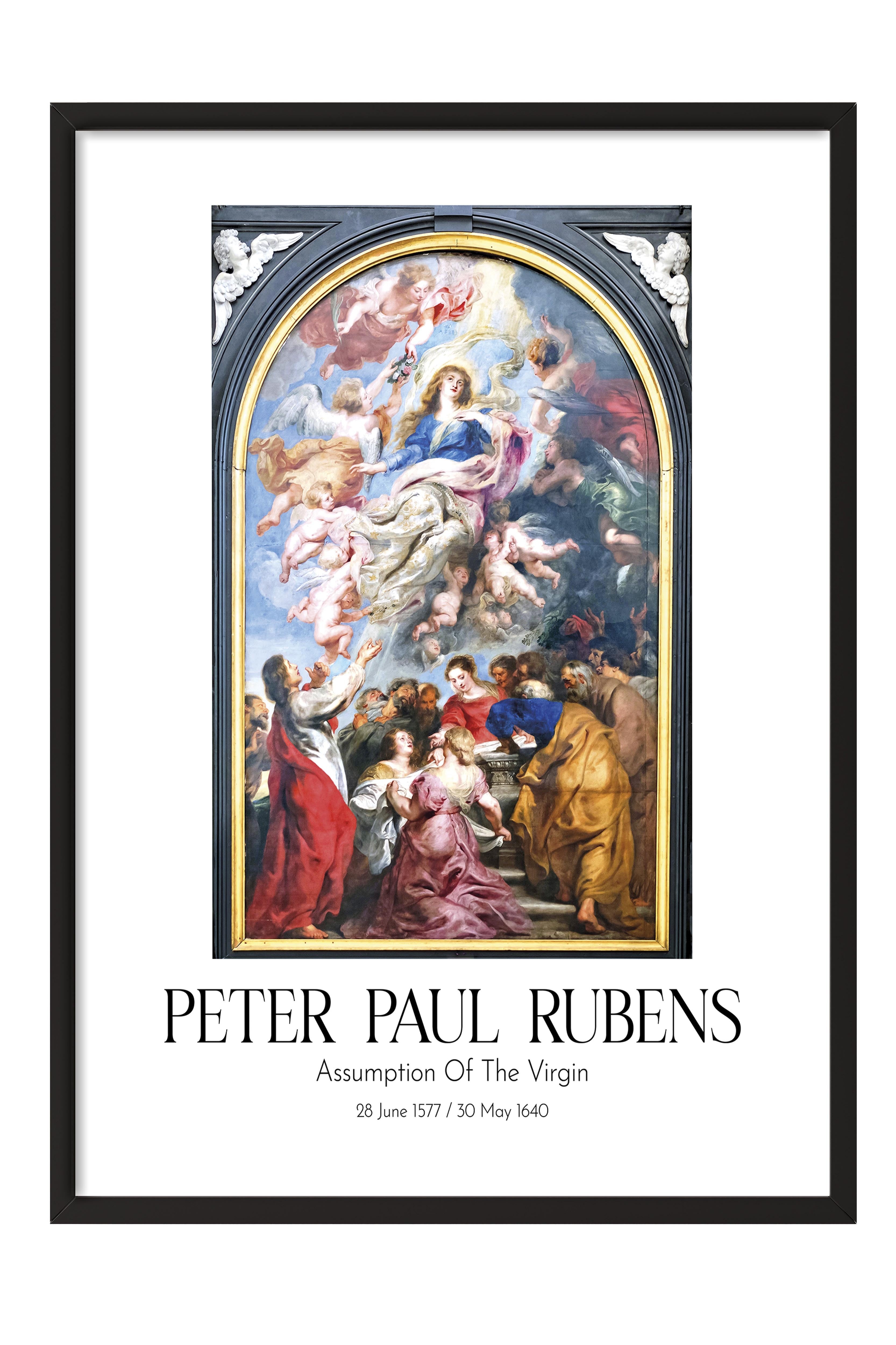 Peter Paul Rubens - Assumption Of The Virgin, Siyah Çerçeveli Tablo, Sanat Serisi NO:112314