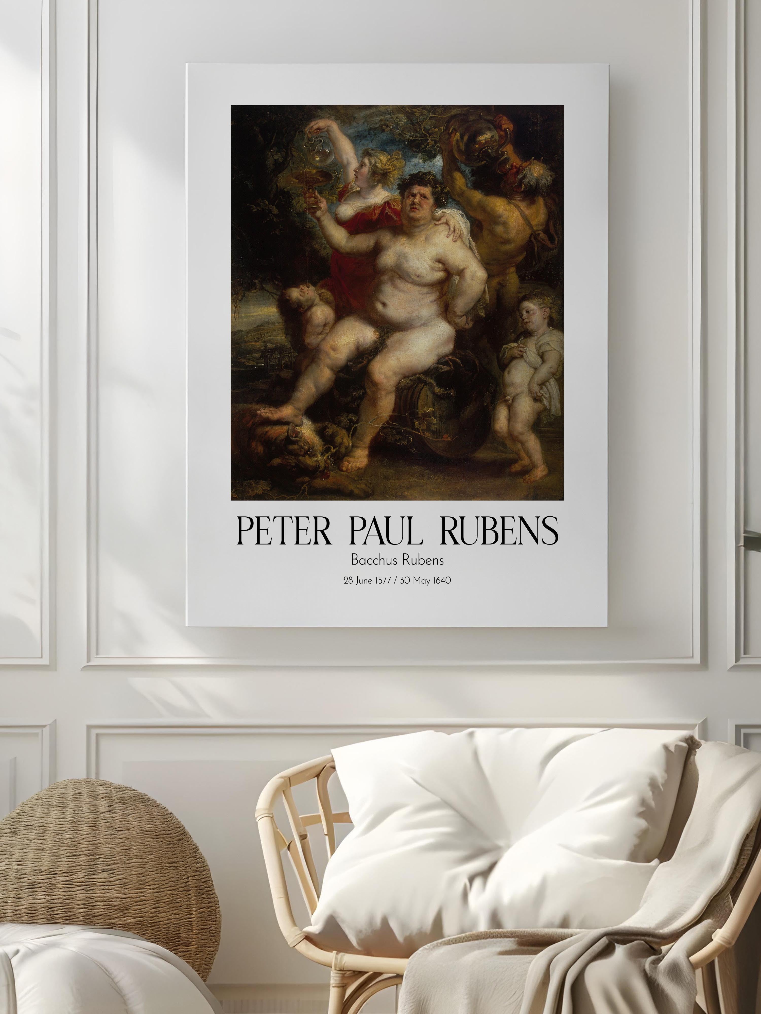 Peter Paul Rubens - Bacchus Rubens, Kanvas Tablo, Sanat Serisi NO:112316