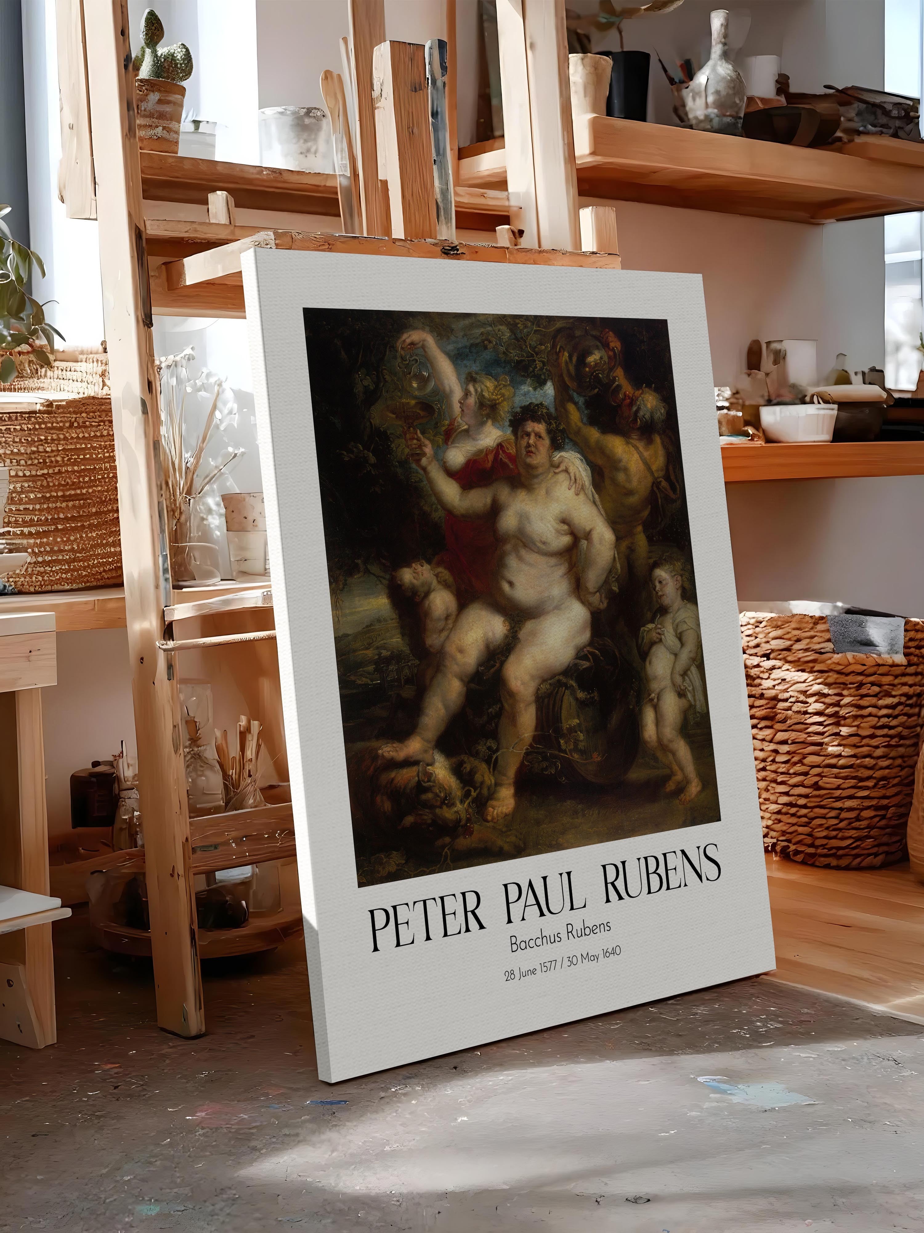 Peter Paul Rubens - Bacchus Rubens, Kanvas Tablo, Sanat Serisi NO:112316