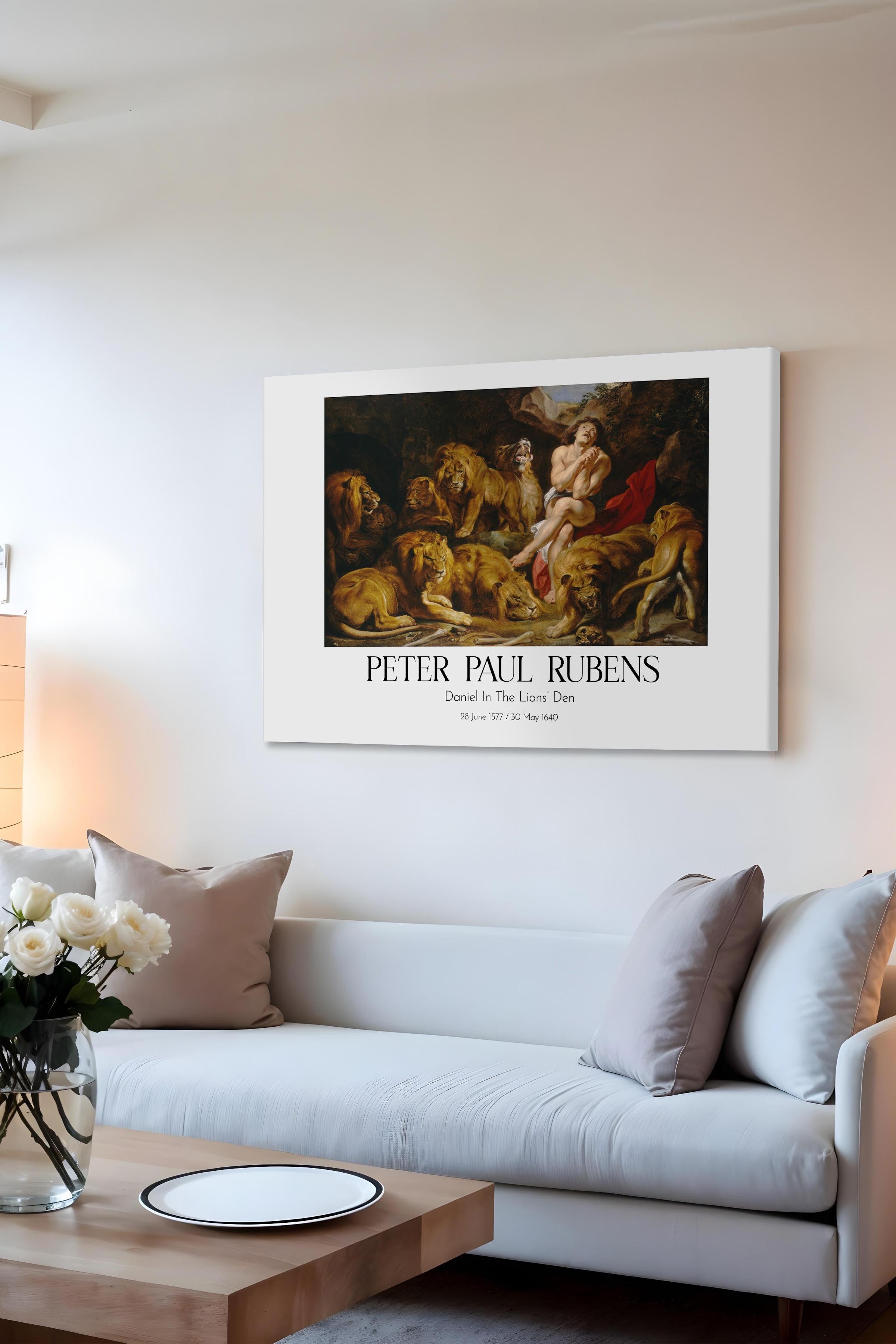 Peter Paul Rubens - Daniel In The Lions' Den, Kanvas Tablo, Sanat Serisi NO:112344