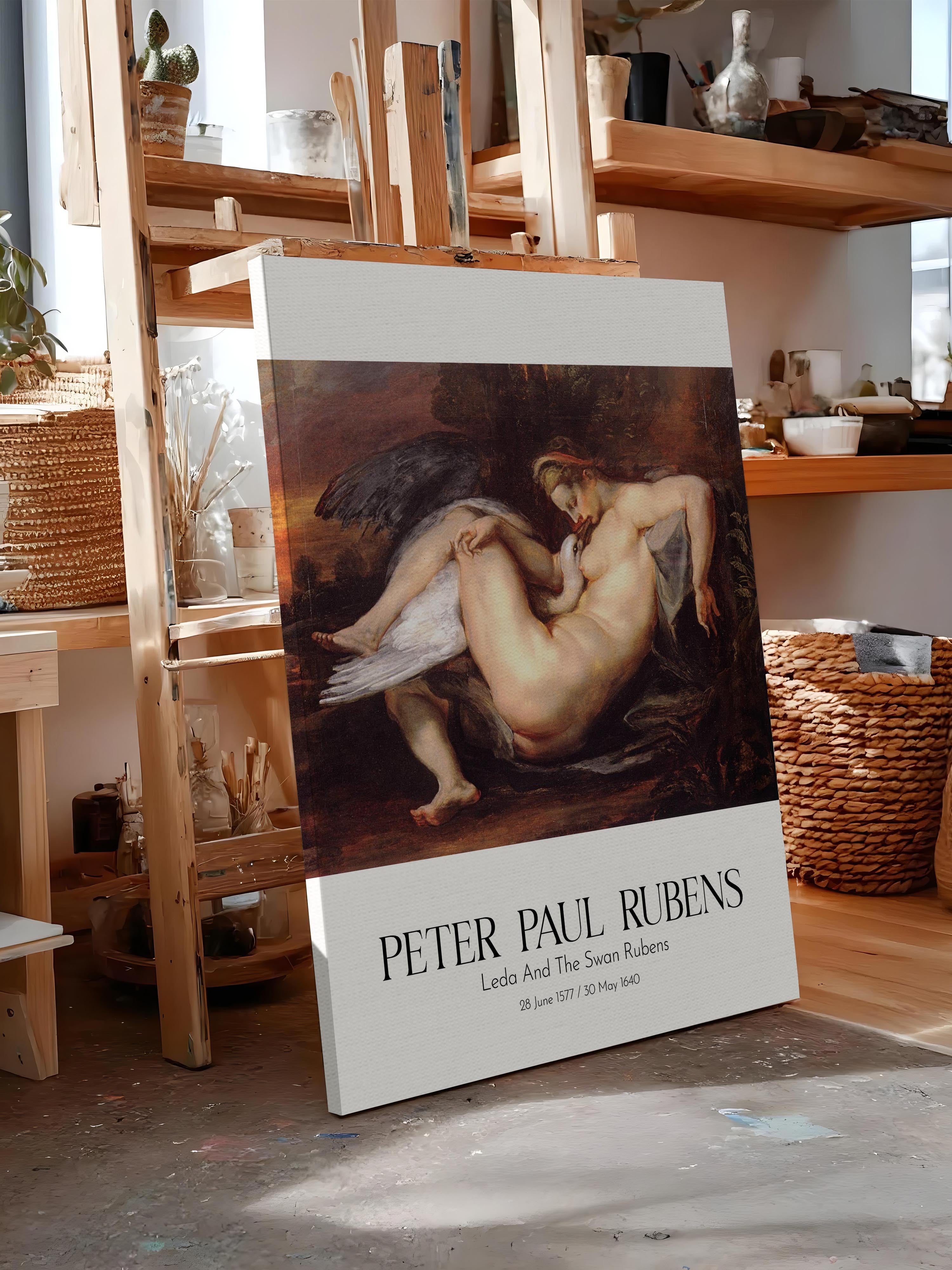 Peter Paul Rubens - Leda And The Swan Rubens, Kanvas Tablo, Sanat Serisi NO:112340