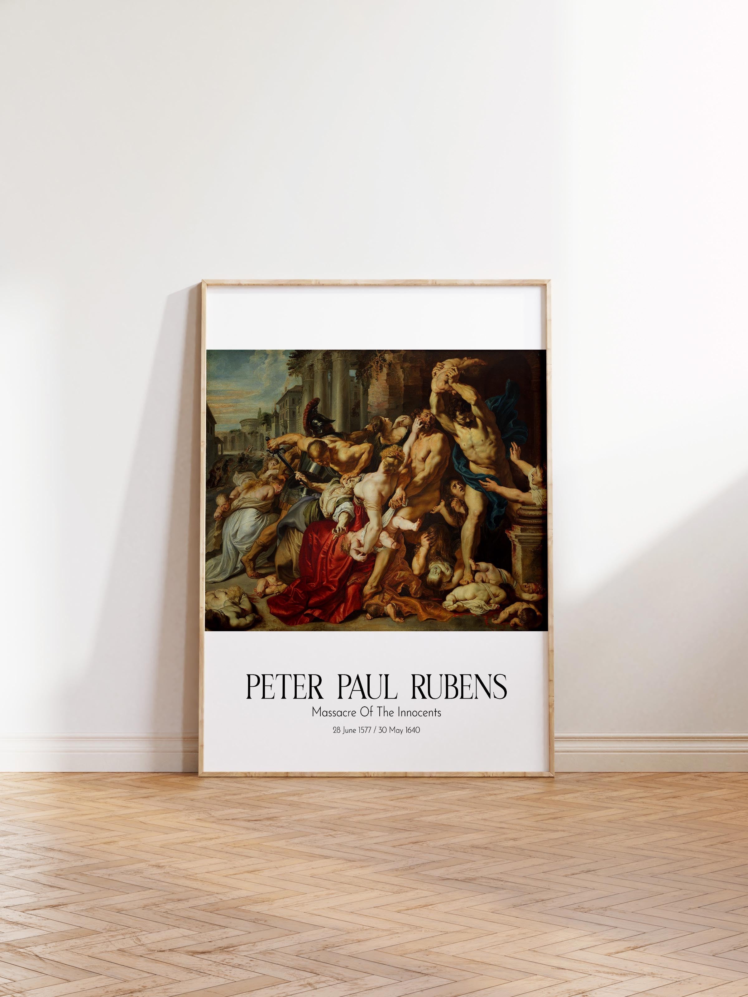 Peter Paul Rubens - Massacre Of The Innocents, Ahşap Çerçeveli Tablo, Sanat Serisi NO:112322