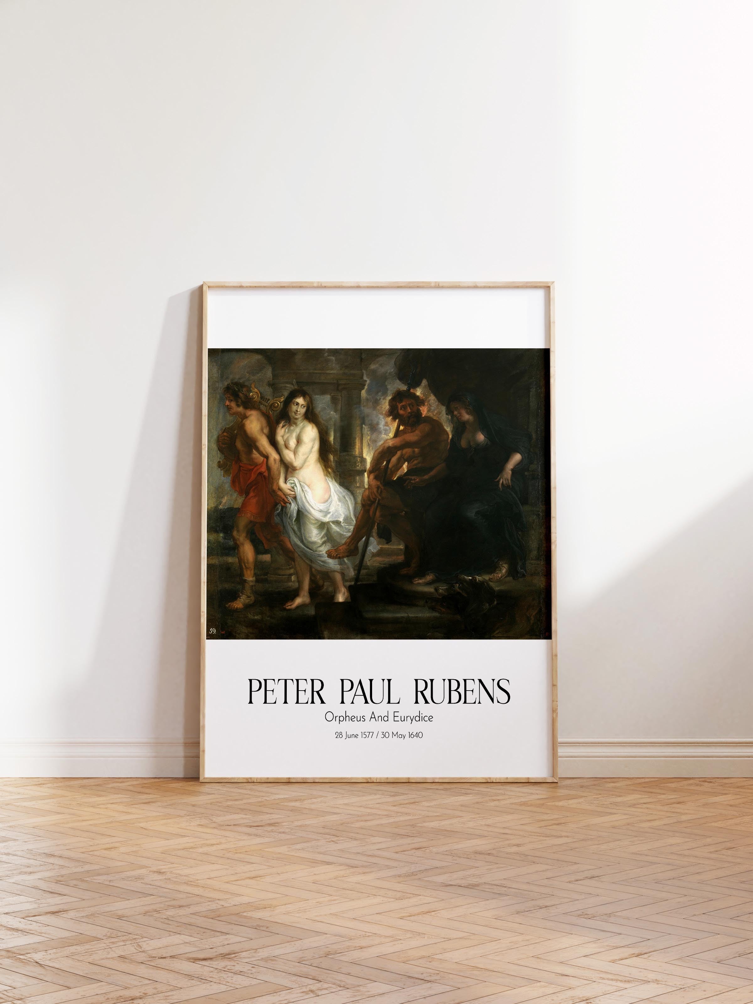 Peter Paul Rubens - Orpheus And Eurydice, Ahşap Çerçeveli Tablo, Sanat Serisi NO:112323
