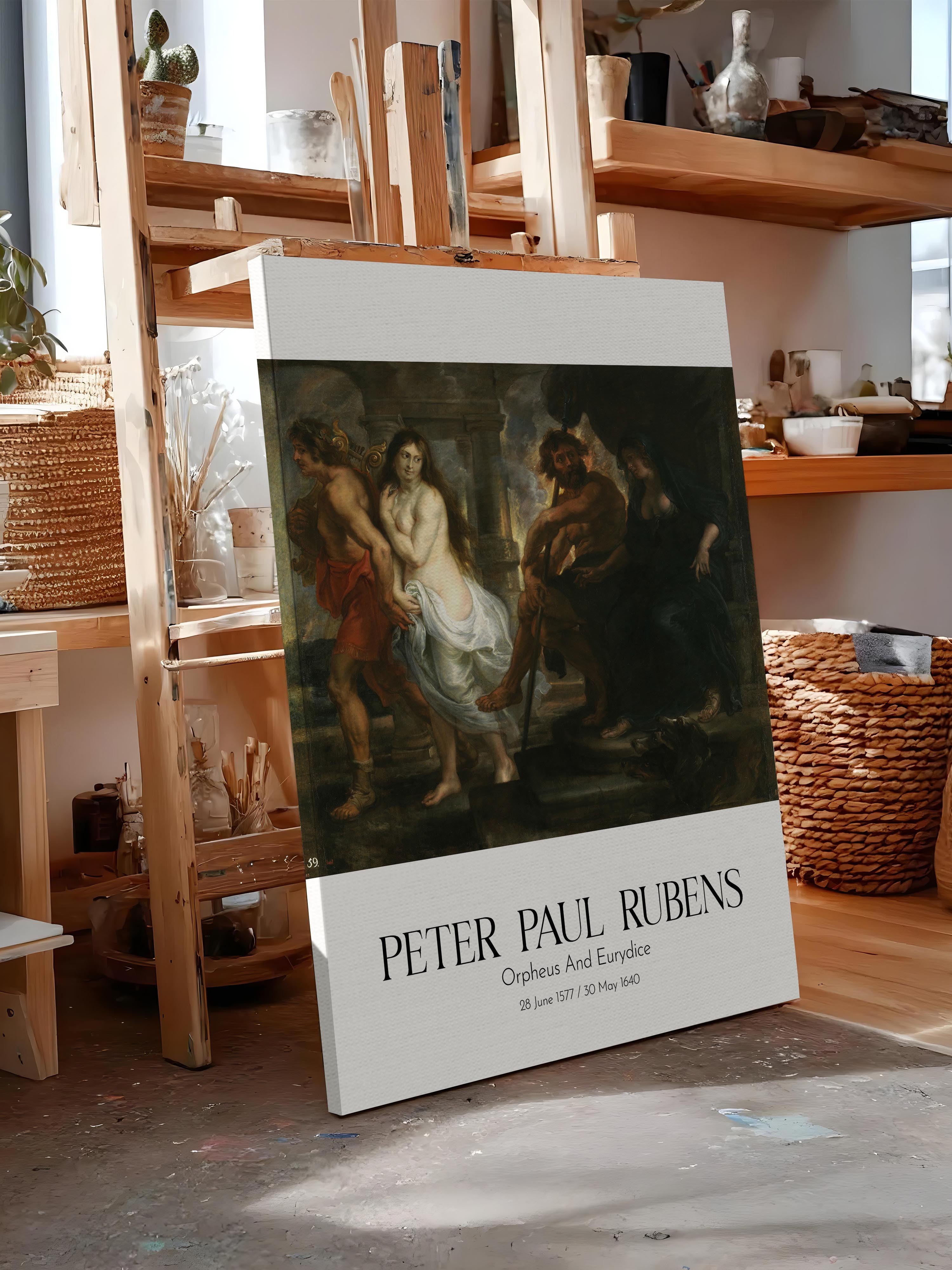 Peter Paul Rubens - Orpheus And Eurydice, Kanvas Tablo, Sanat Serisi NO:112323