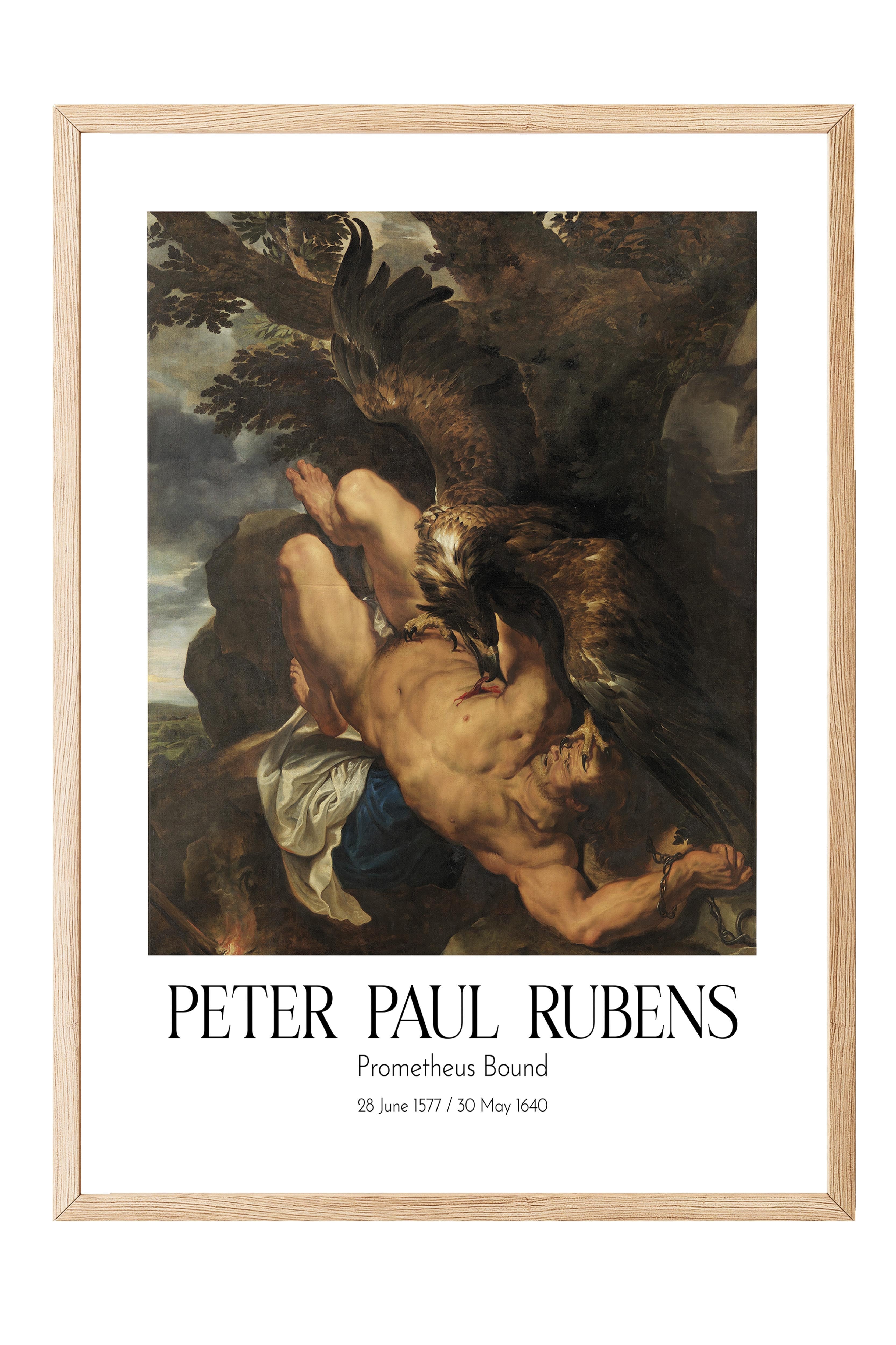 Peter Paul Rubens - Prometheus Bound, Ahşap Çerçeveli Tablo, Sanat Serisi NO:112325