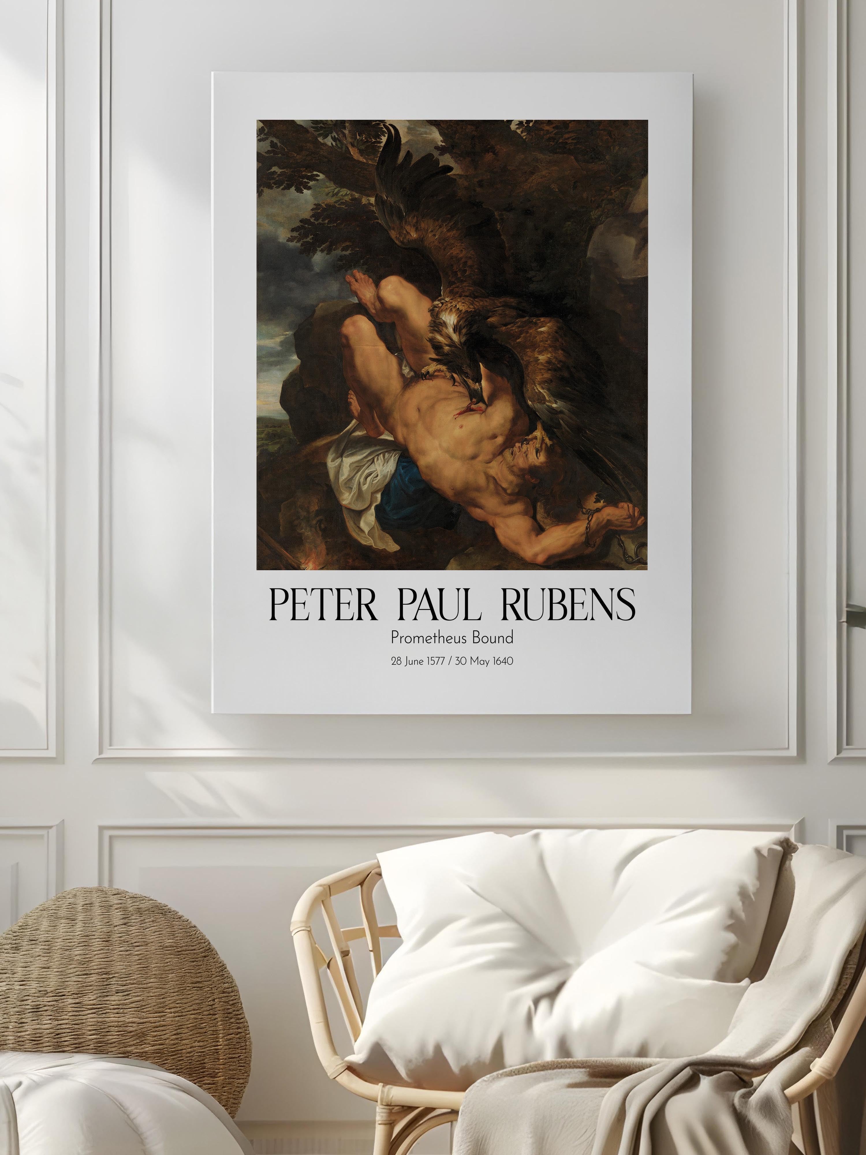 Peter Paul Rubens - Prometheus Bound, Kanvas Tablo, Sanat Serisi NO:112325