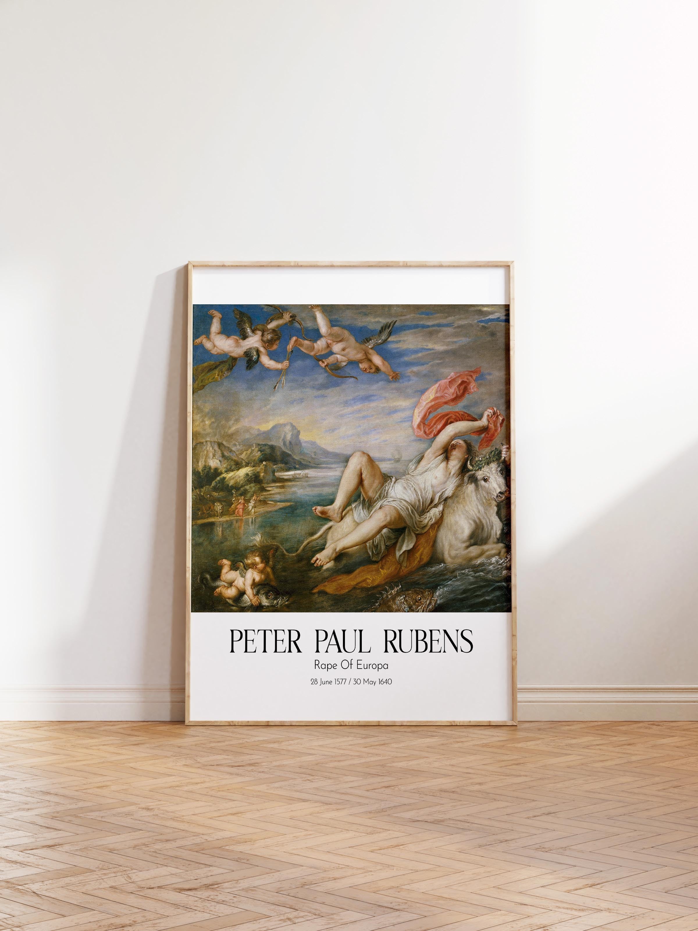 Peter Paul Rubens - Rape Of Europa, Ahşap Çerçeveli Tablo, Sanat Serisi NO:112326