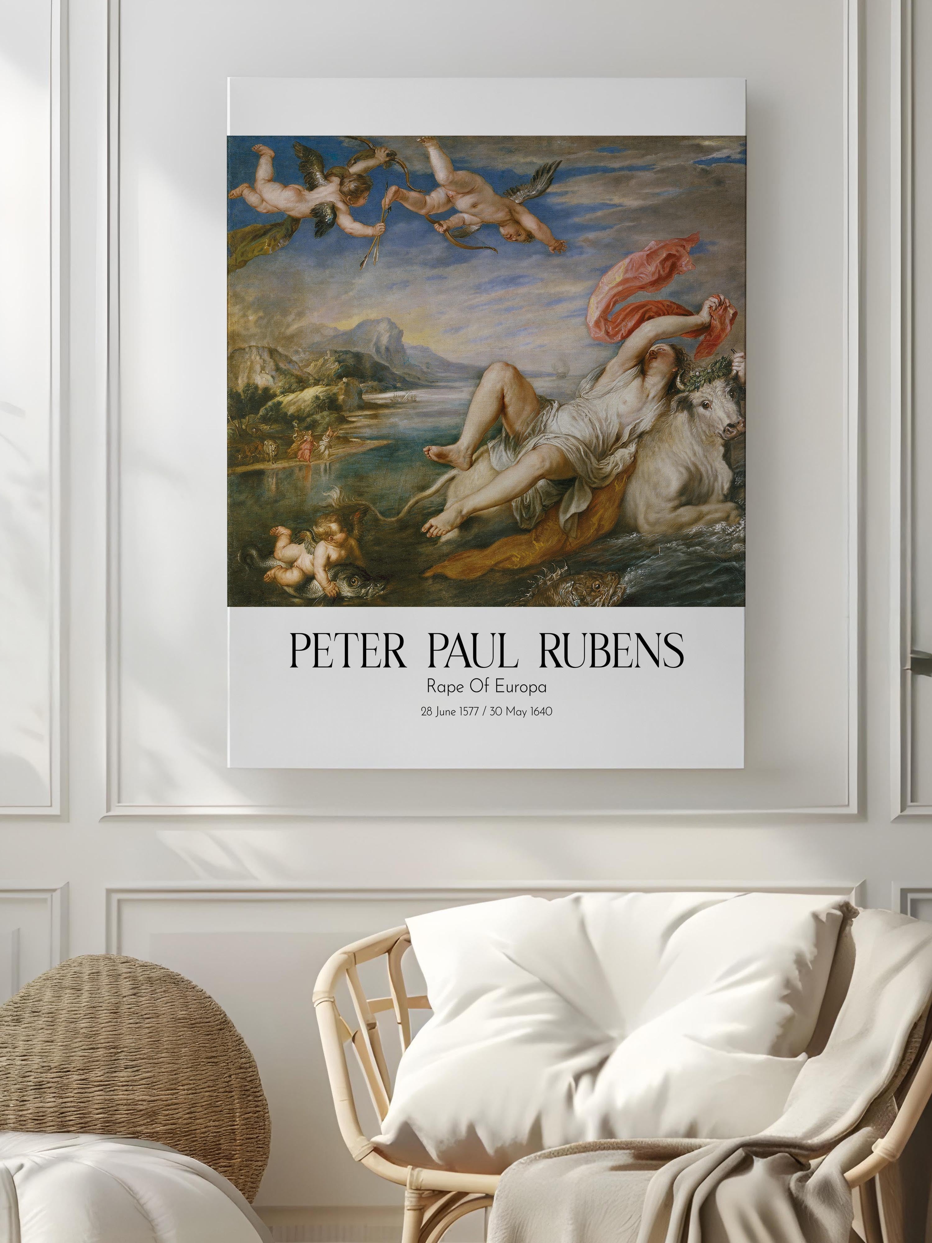 Peter Paul Rubens - Rape Of Europa, Kanvas Tablo, Sanat Serisi NO:112326