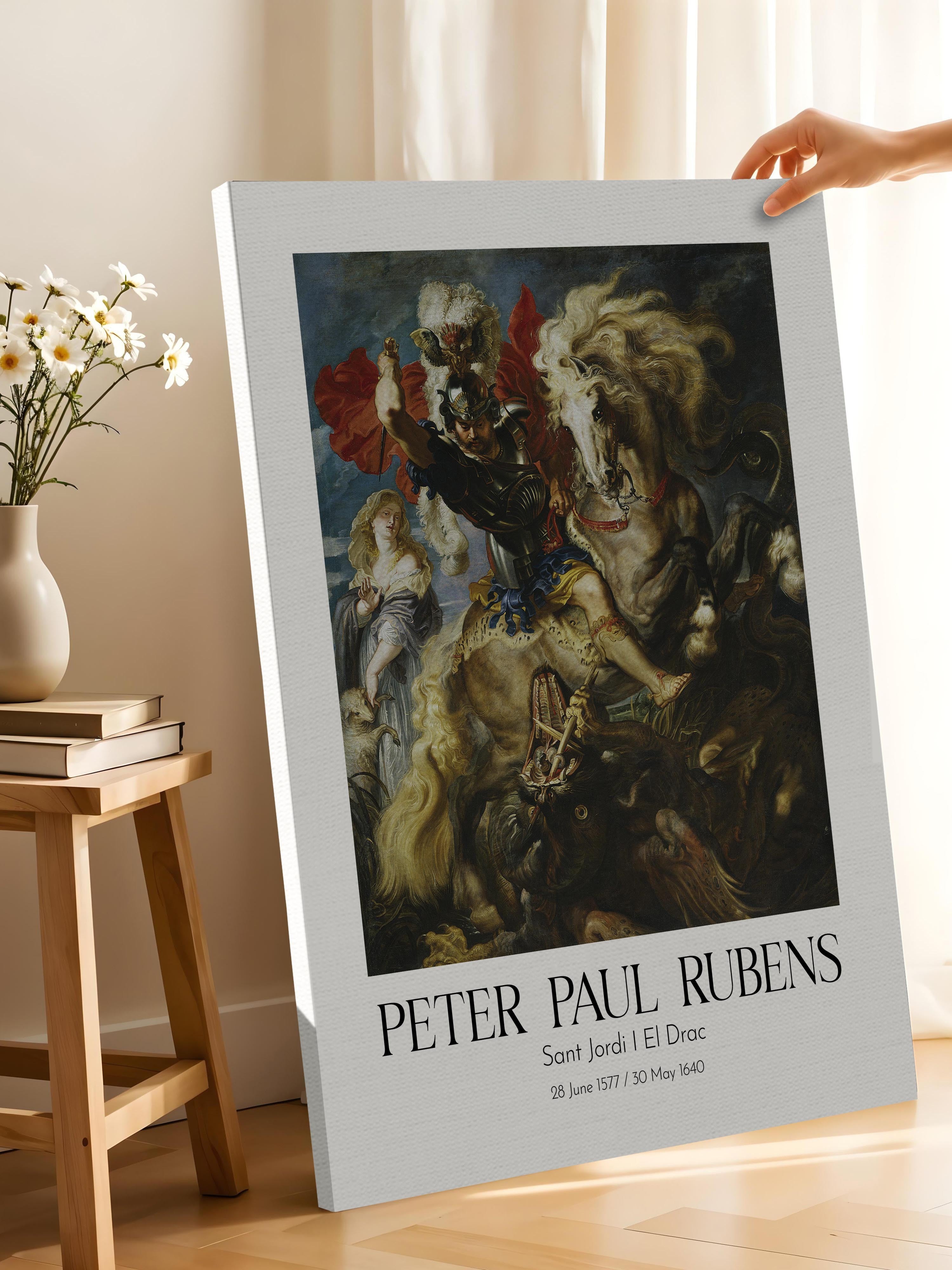 Peter Paul Rubens - Sant Jordi I El Drac, Kanvas Tablo, Sanat Serisi NO:112329
