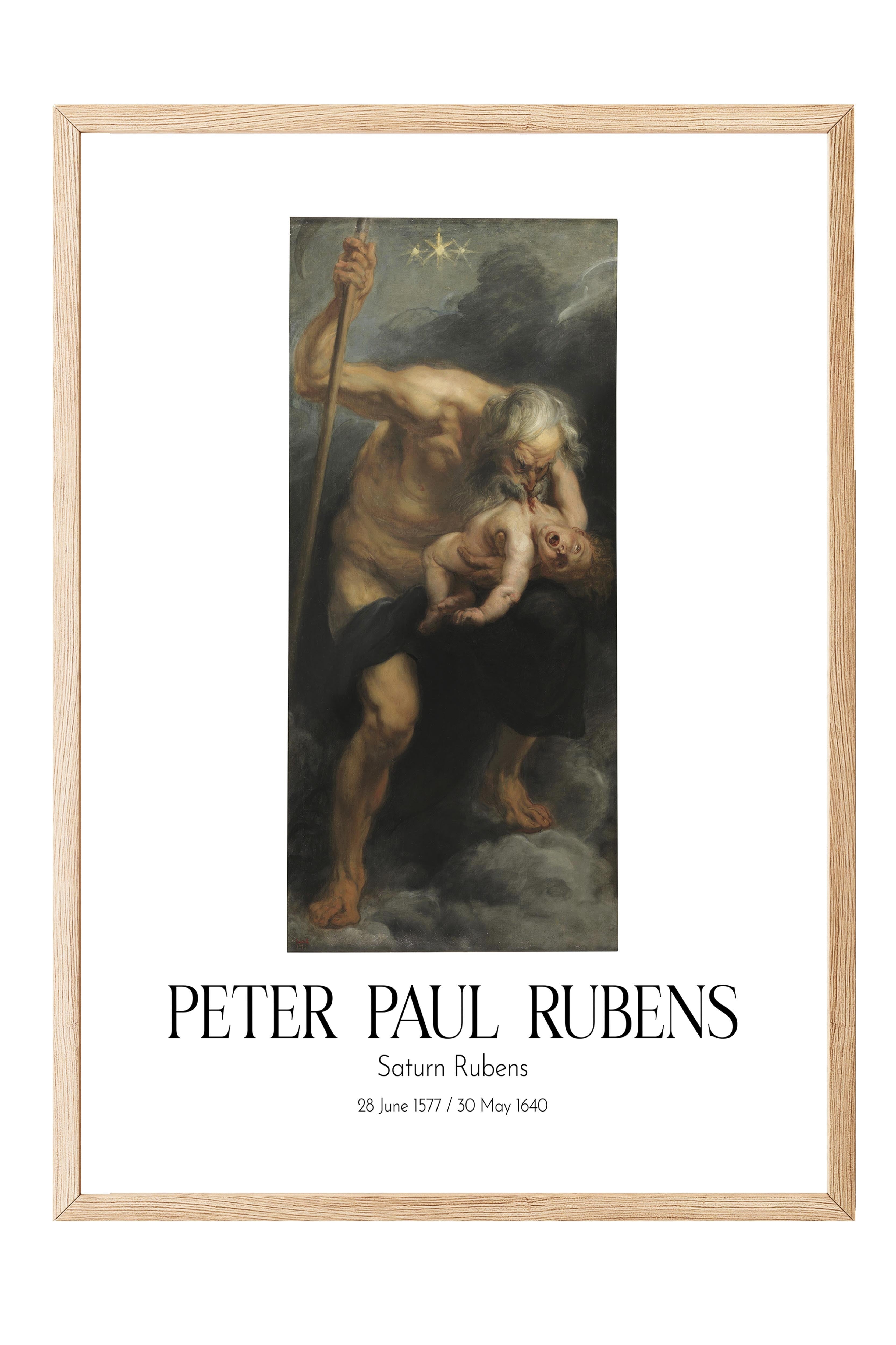Peter Paul Rubens - Saturn Rubens, Ahşap Çerçeveli Tablo, Sanat Serisi NO:112330