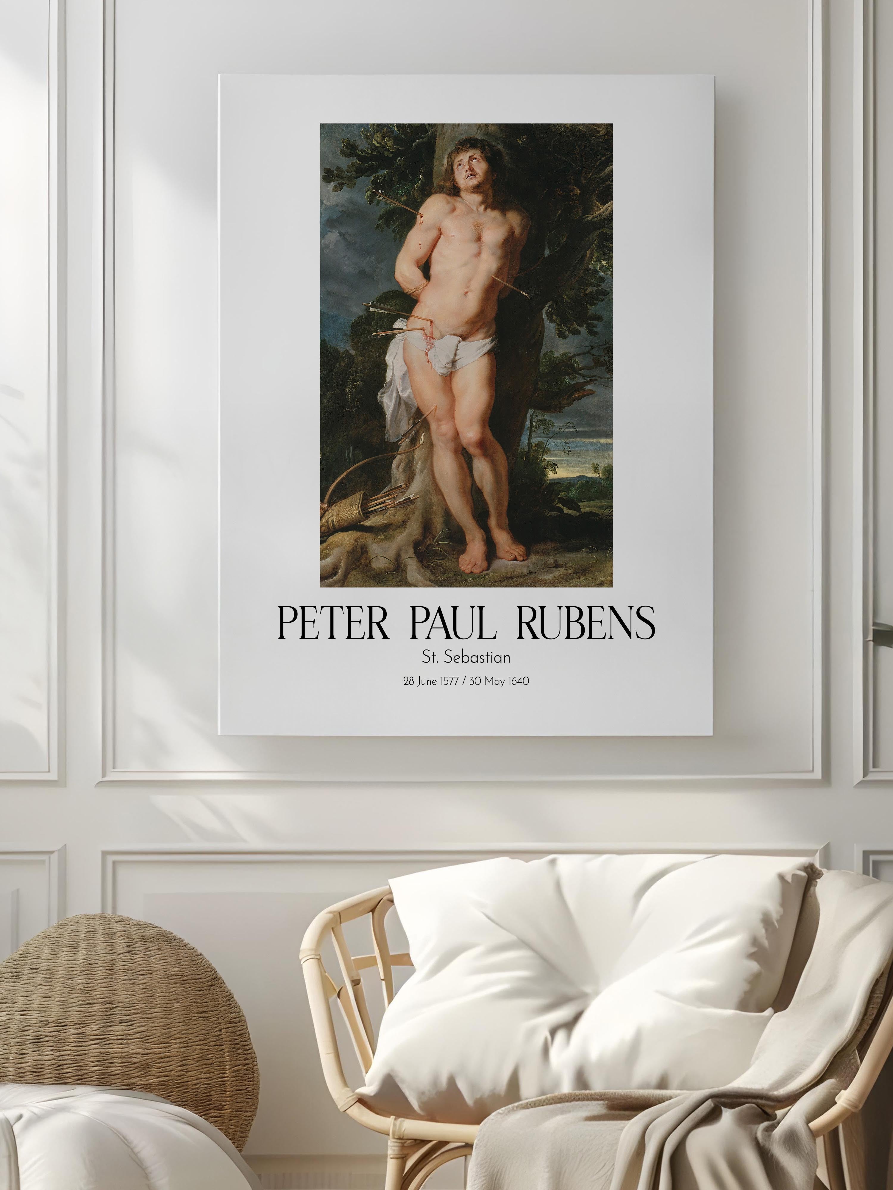Peter Paul Rubens - St. Sebastian, Kanvas Tablo, Sanat Serisi NO:112332