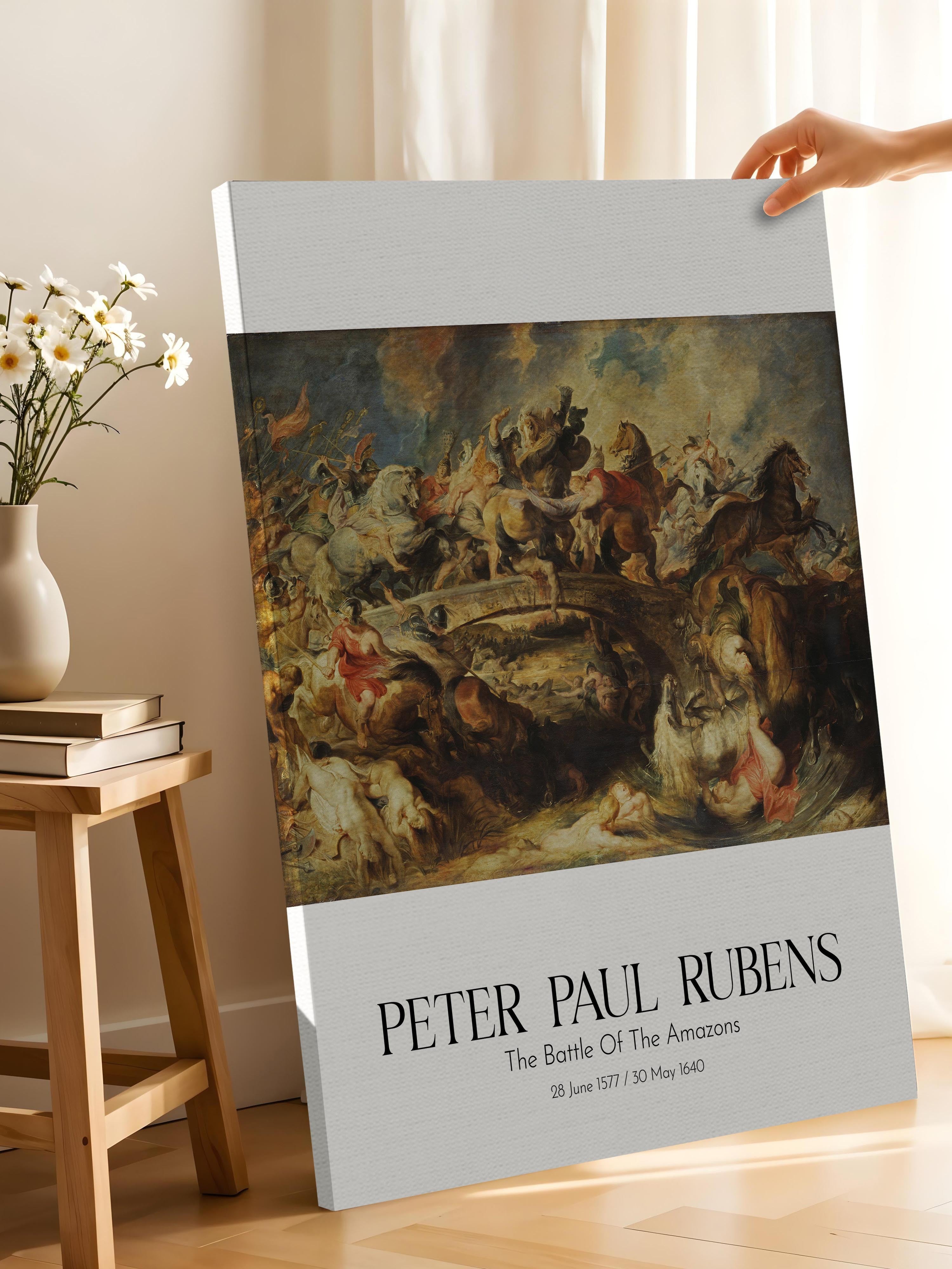 Peter Paul Rubens - The Battle Of The Amazons, Kanvas Tablo, Sanat Serisi NO:112333