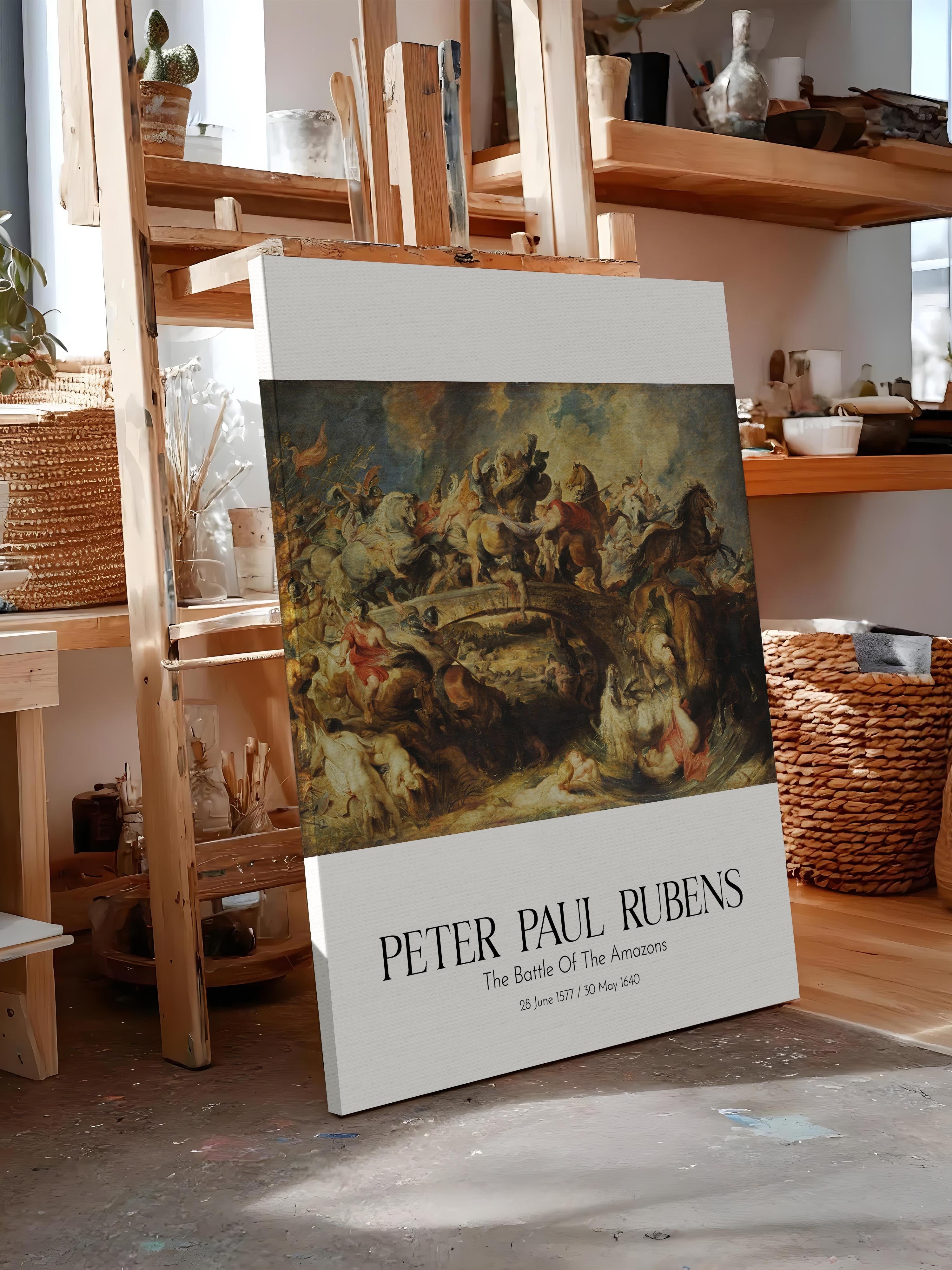 Peter Paul Rubens - The Battle Of The Amazons, Kanvas Tablo, Sanat Serisi NO:112333