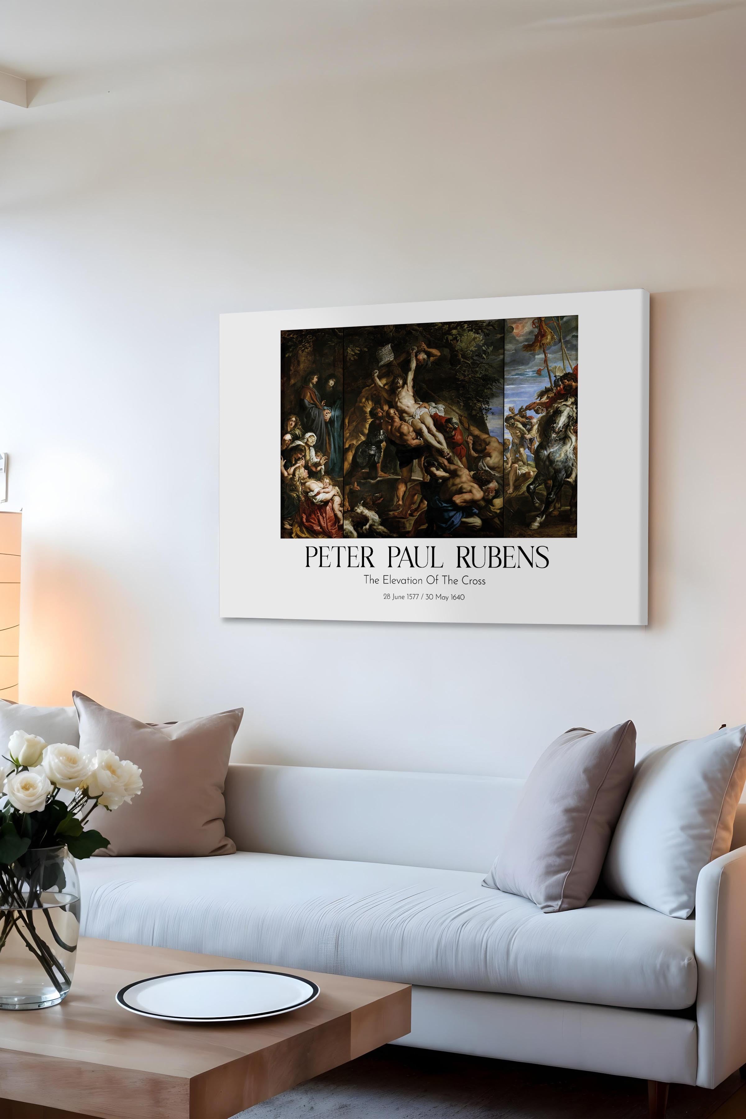 Peter Paul Rubens - The Elevation Of The Cross, Kanvas Tablo, Sanat Serisi NO:112348