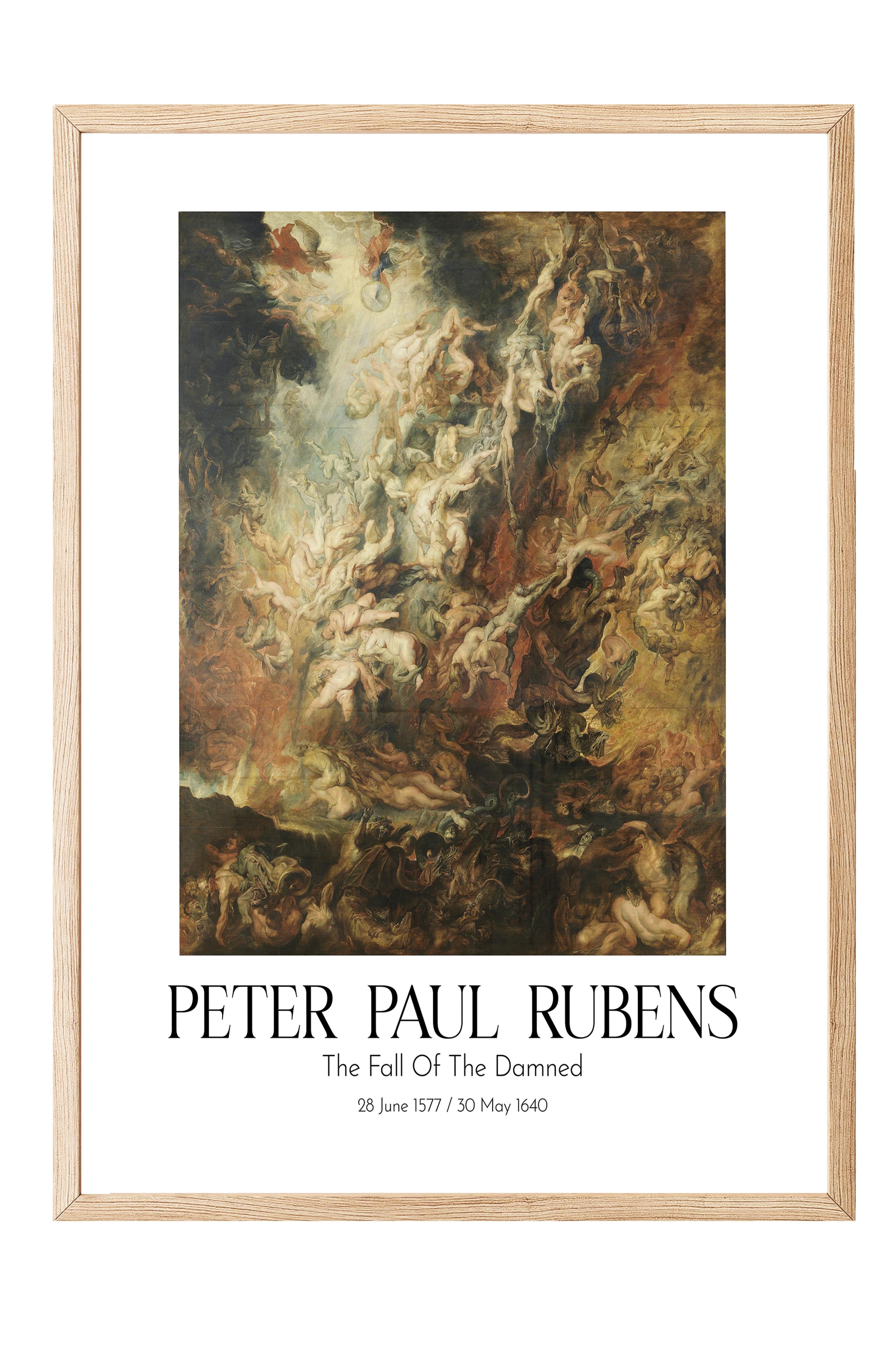 Peter Paul Rubens - The Fall Of The Damned, Ahşap Çerçeveli Tablo, Sanat Serisi NO:112335