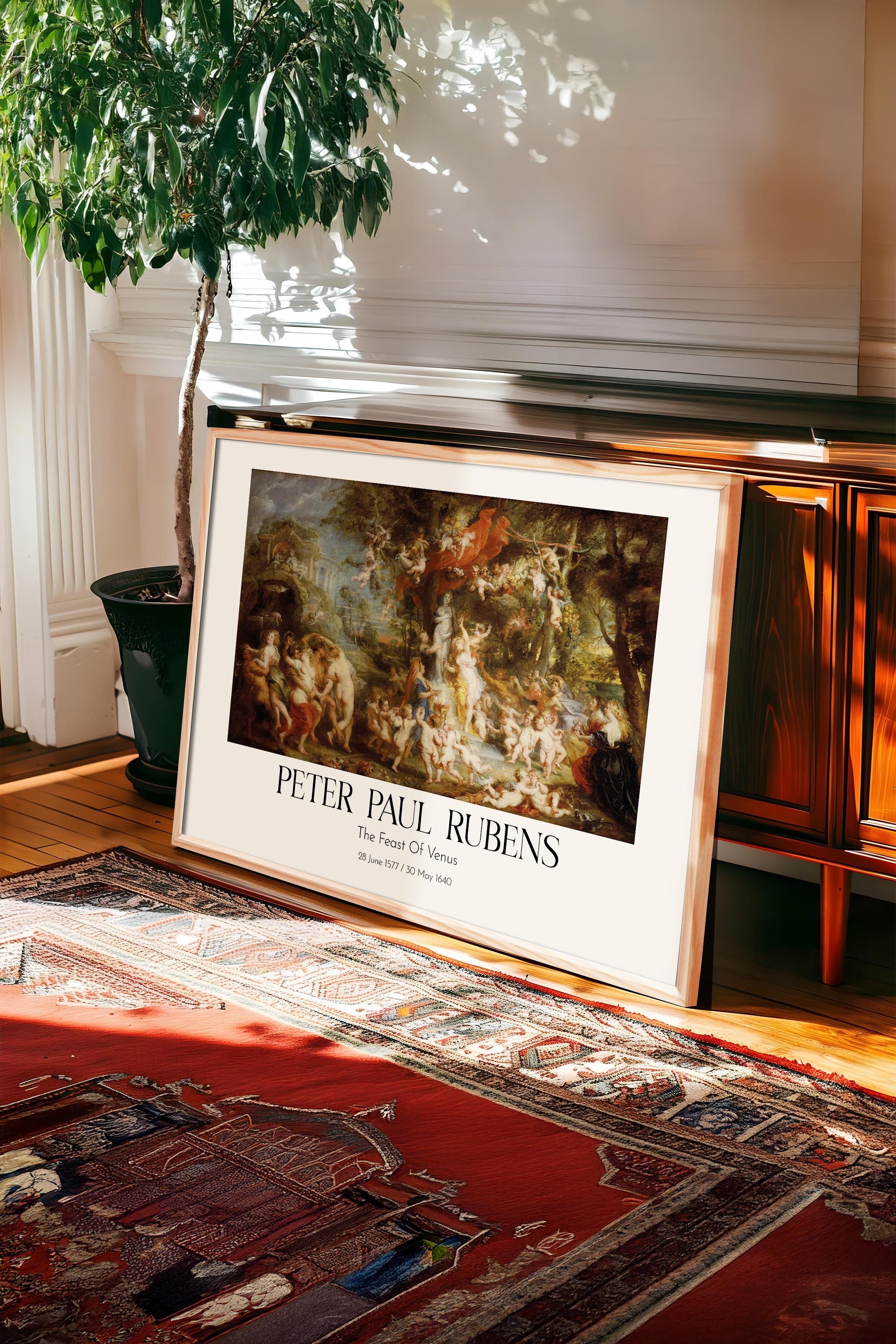 Peter Paul Rubens - The Feast Of Venus, Ahşap Çerçeveli Tablo, Sanat Serisi NO:112350