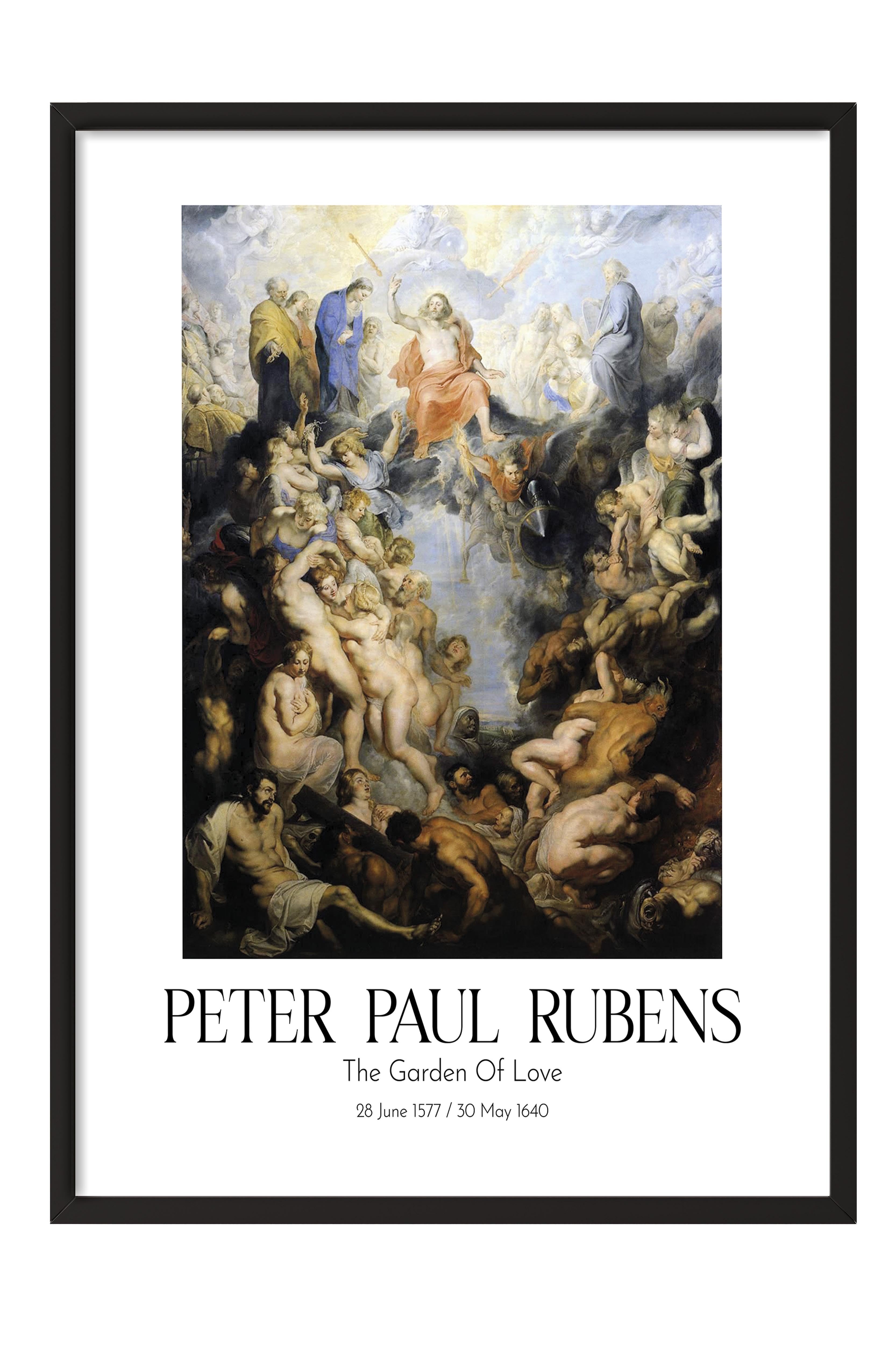 Peter Paul Rubens - The Garden Of Love, Siyah Çerçeveli Tablo, Sanat Serisi NO:112336