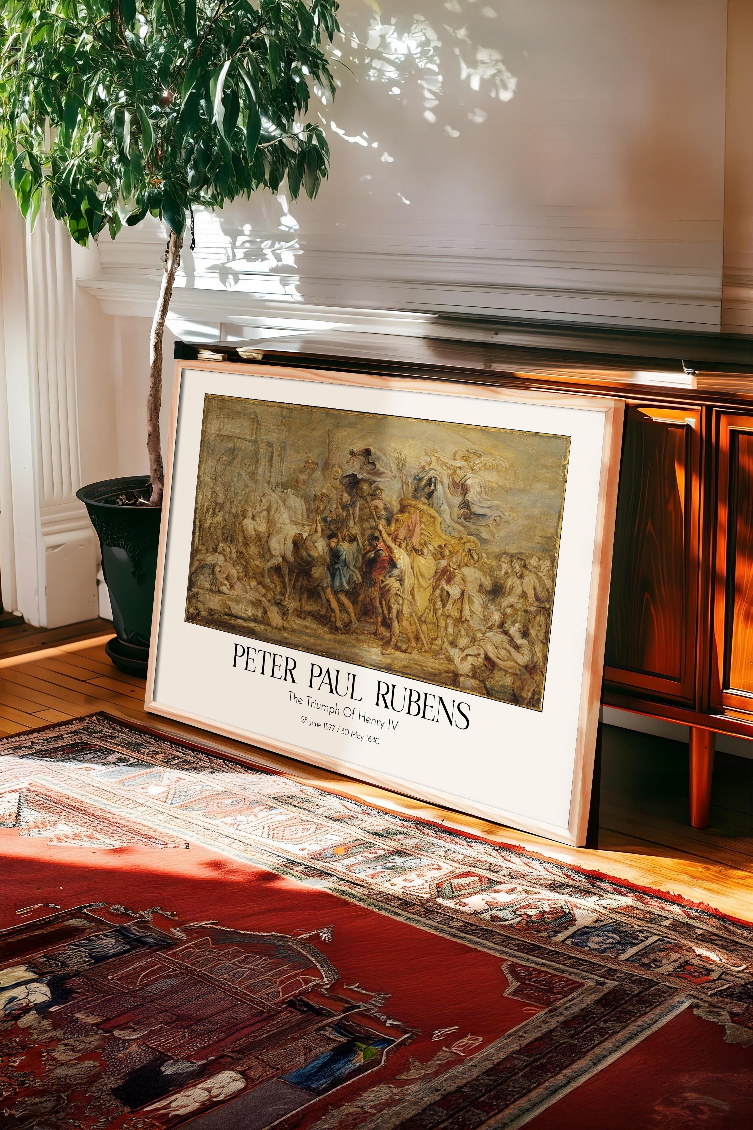 Peter Paul Rubens - The Triumph Of Henry Iv, Ahşap Çerçeveli Tablo, Sanat Serisi NO:112353
