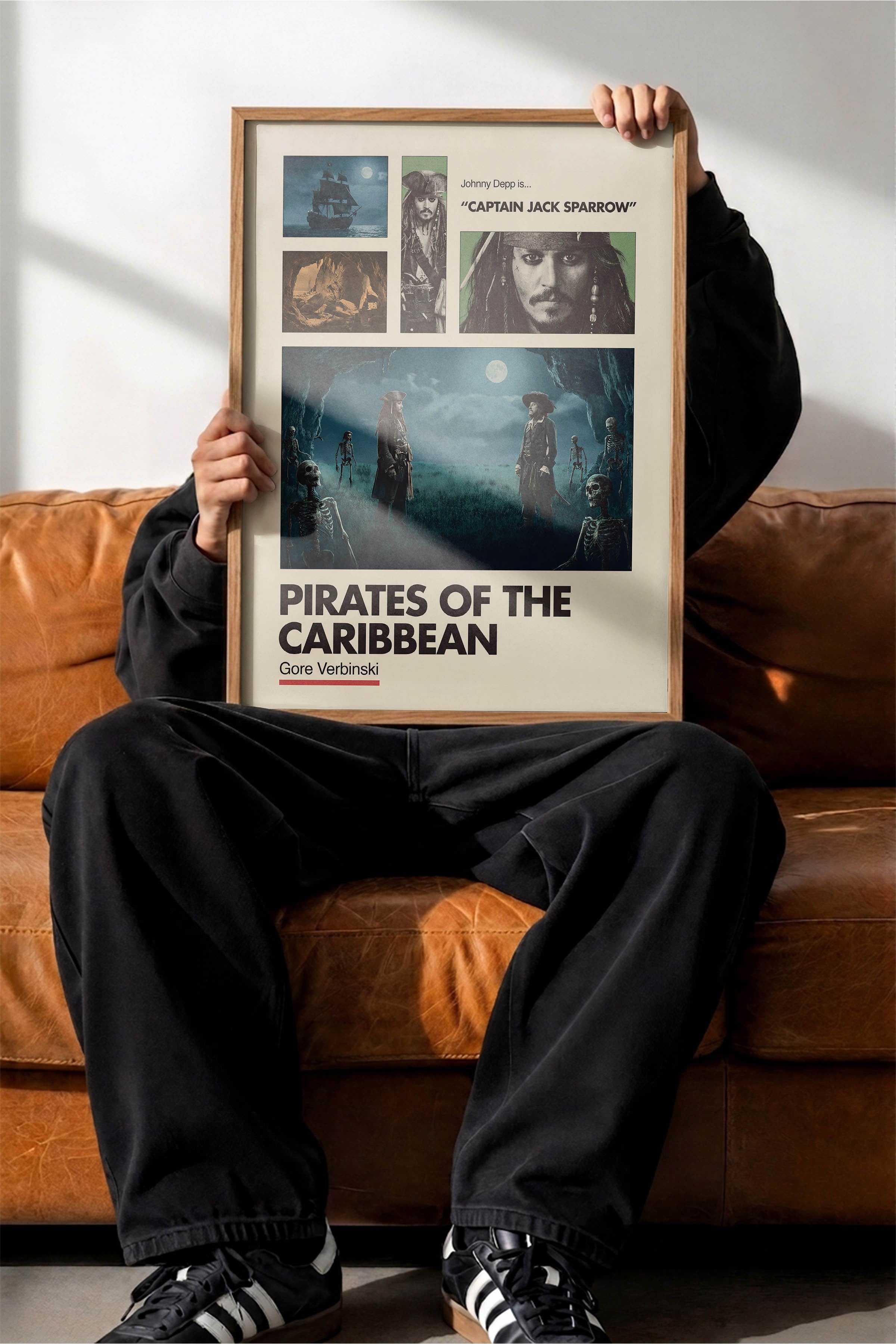 Pirates of the Caribbean Ahşap Çerçeveli Poster, Sinema ve Dizi Tablo, Film Dizi Afişleri NO:112943